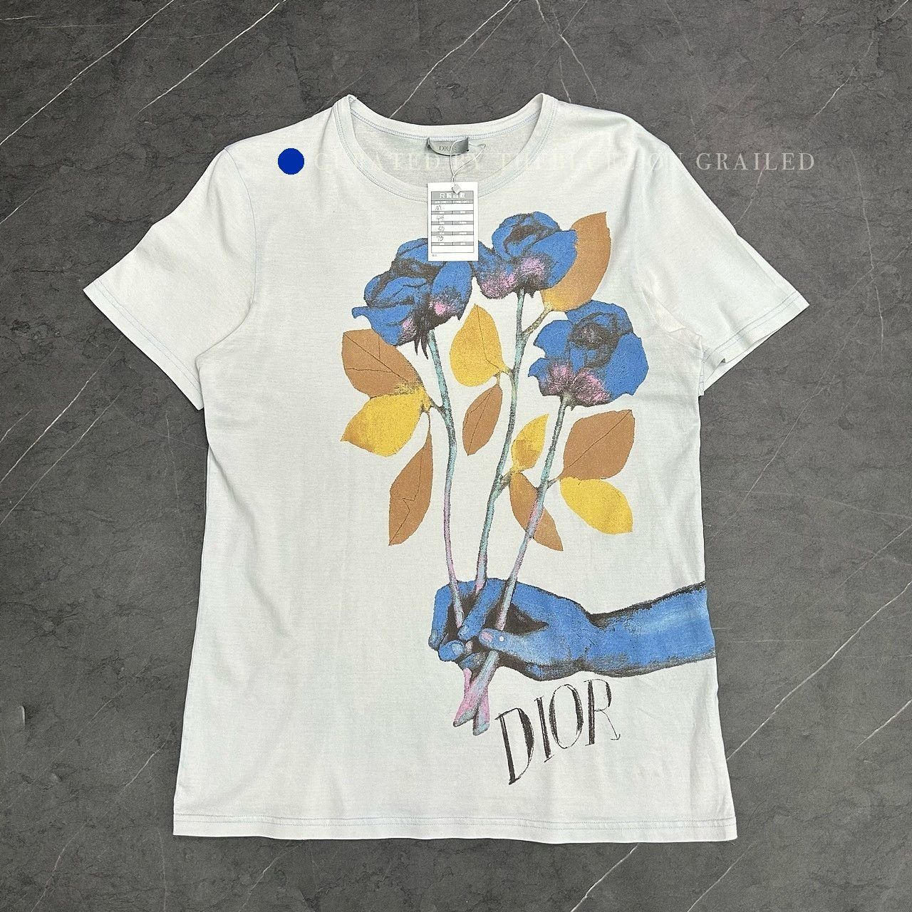 Dior Floral Graphic T-Shirt in White, Size M Size US M / EU 48-50 / 2 - 1 Thumbnail