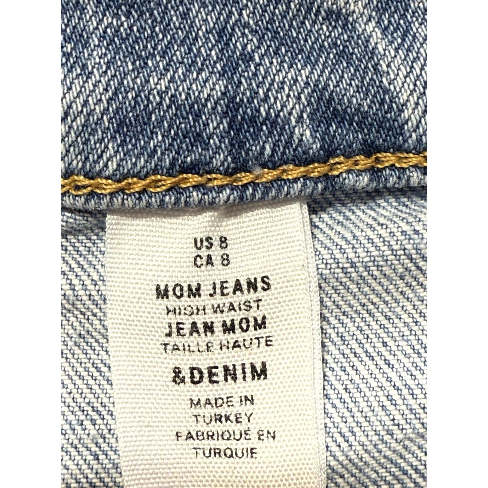 Denime &Denim Women's Jeans 8 Blue Distressed High Rise Ankle 28" Cotton Denim Flex Womens Distressed Jeans Size 30" / US 8 / IT 44 - 3 Thumbnail