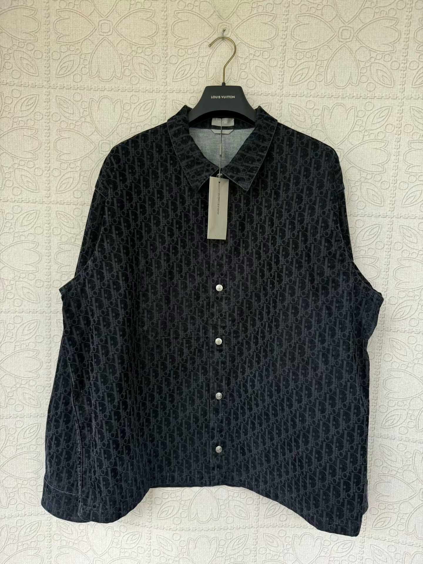 Dior dior black velvet printed denim shirt Size US XXL / EU 58 / 5 - 1 Thumbnail