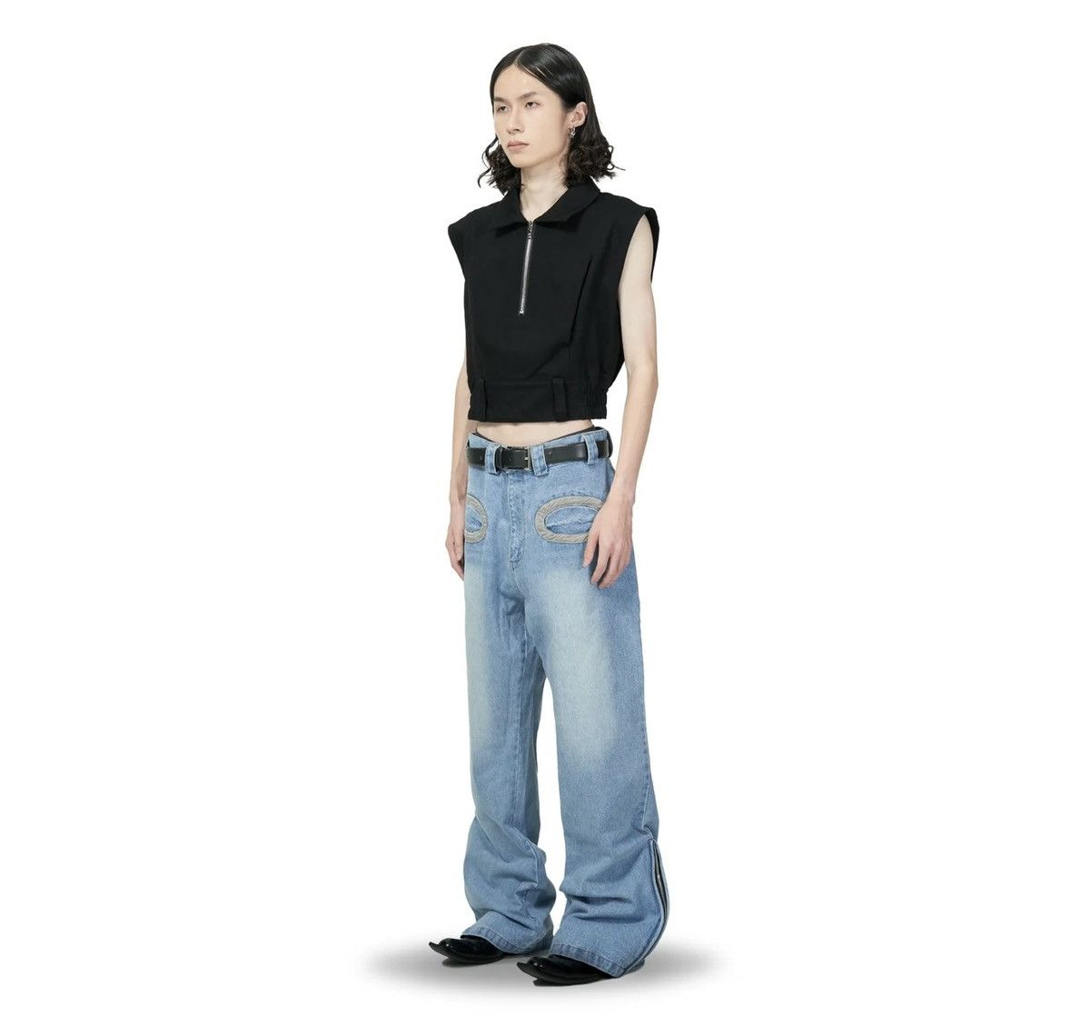 Other Veerkracht Denim Cropped Vest Size US XL / EU 56 / 4 - 4 Thumbnail