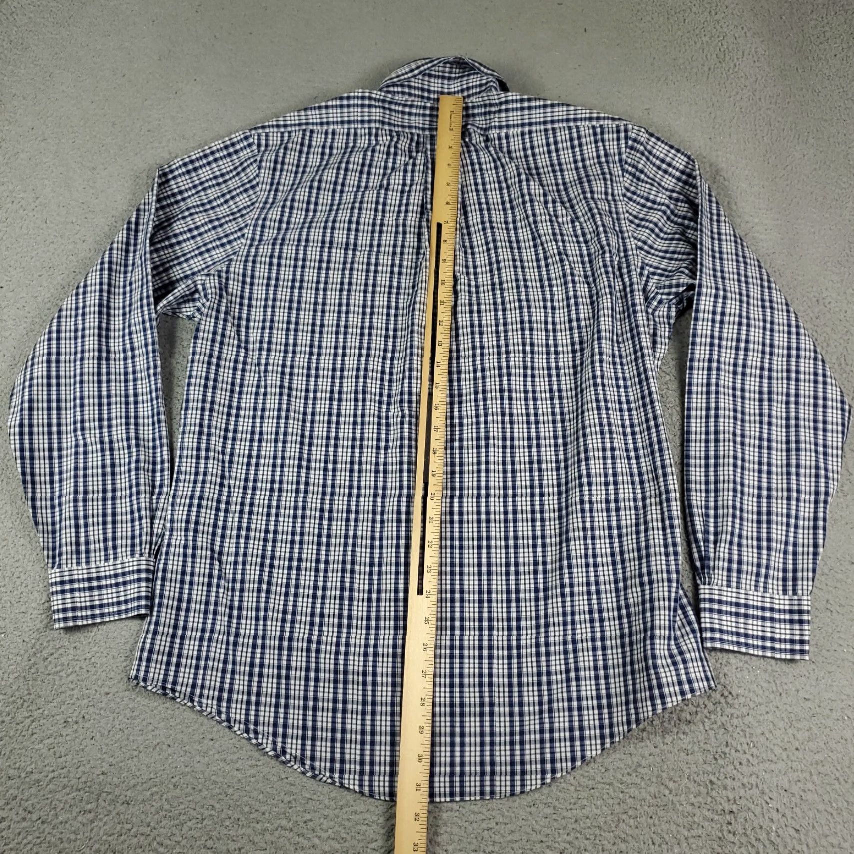 Brooks Brothers BROOKS BROTHERS Shirt Mens Large Blue Plaid Button-Up Long Sleeve Casual Dressy Subtle Modern Preppy Men’s Shirt - Regular Fit Size US L / EU 52-54 / 3 - 3 Thumbnail