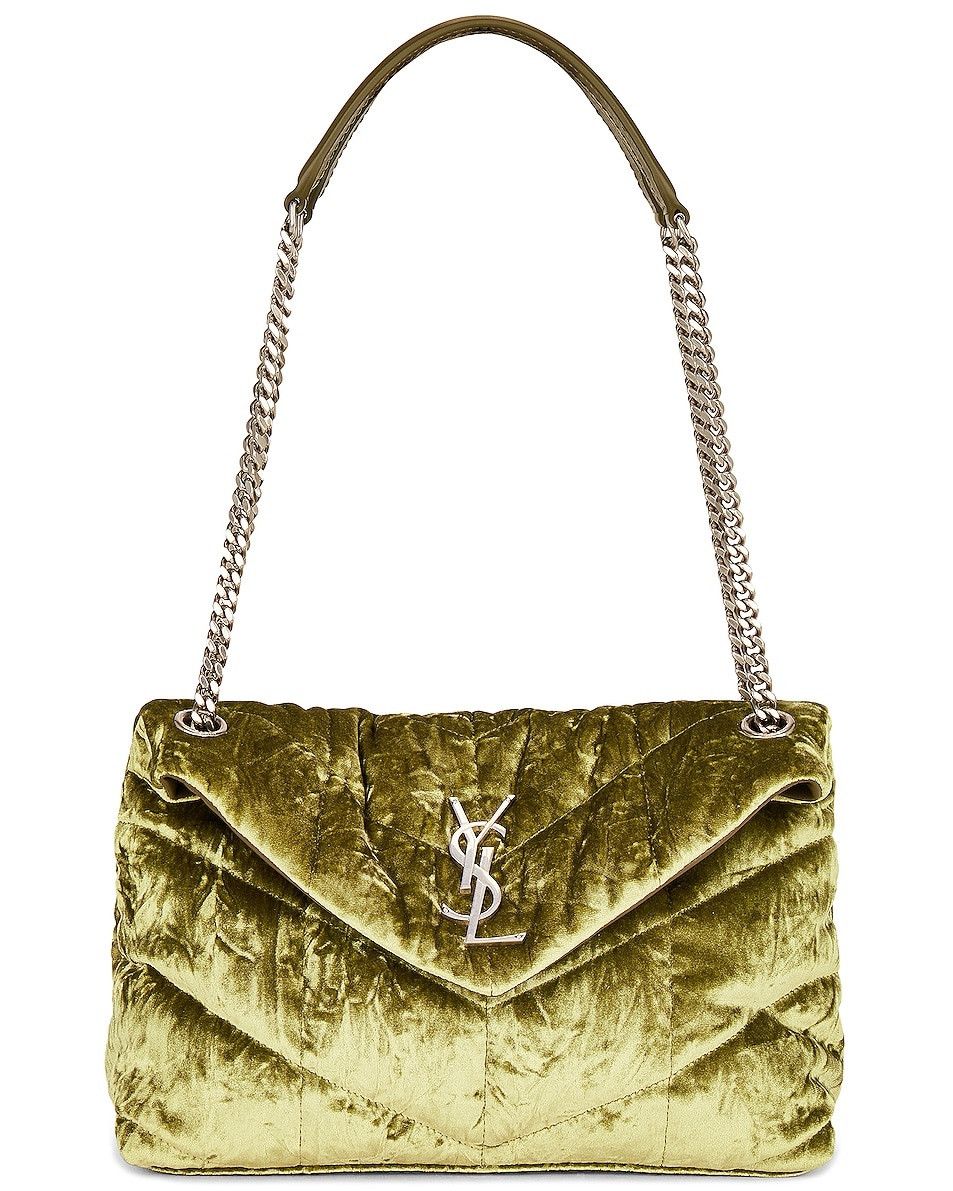 o1b1hav110225 Size:OS/ Puffer Small Velvet Bag Light Avocado