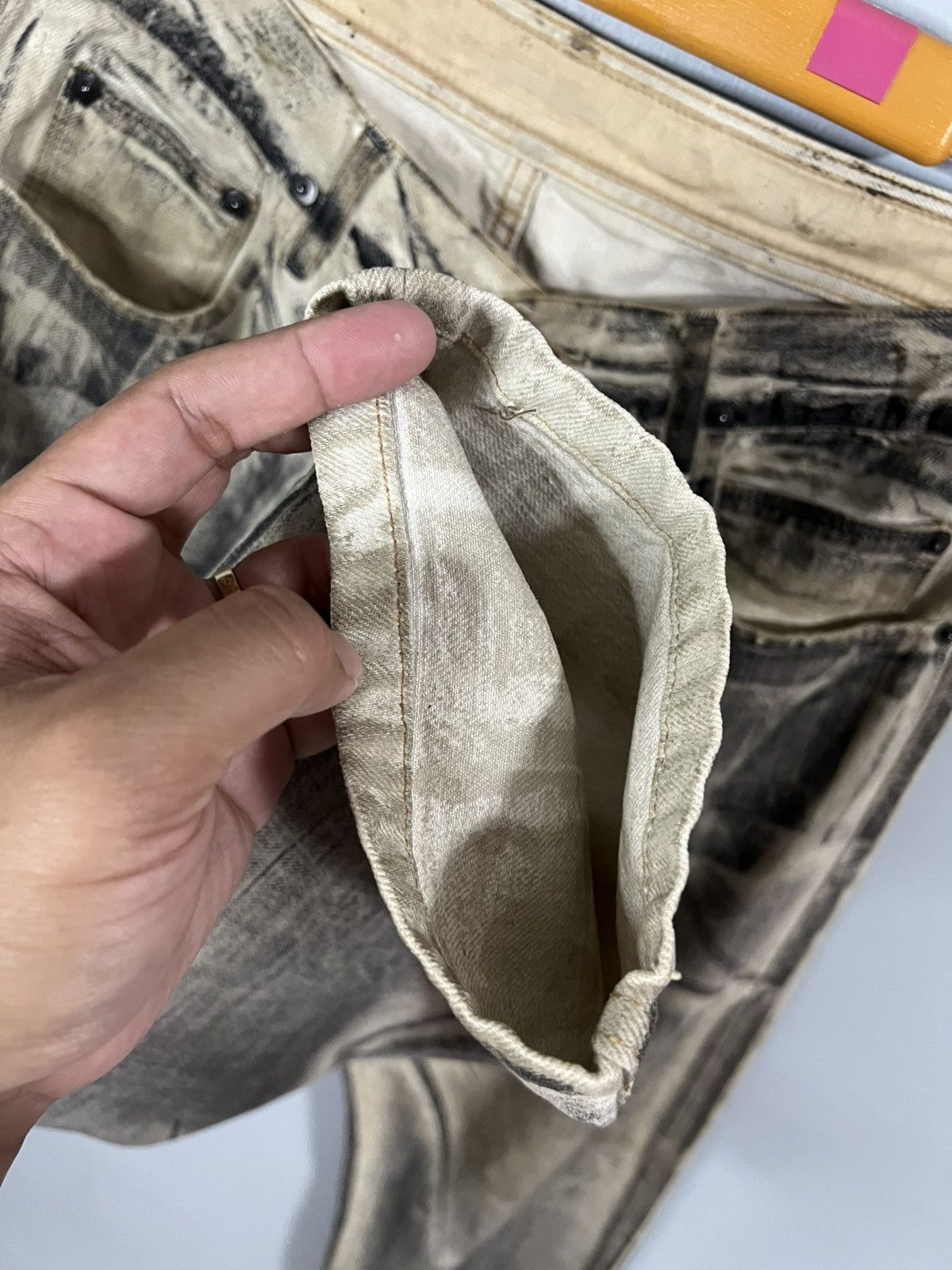 Rick Owens Drkshdw Rick owens ss 2010 cream gravel waxed jeans Size US 32 / EU 48 - 15 Thumbnail