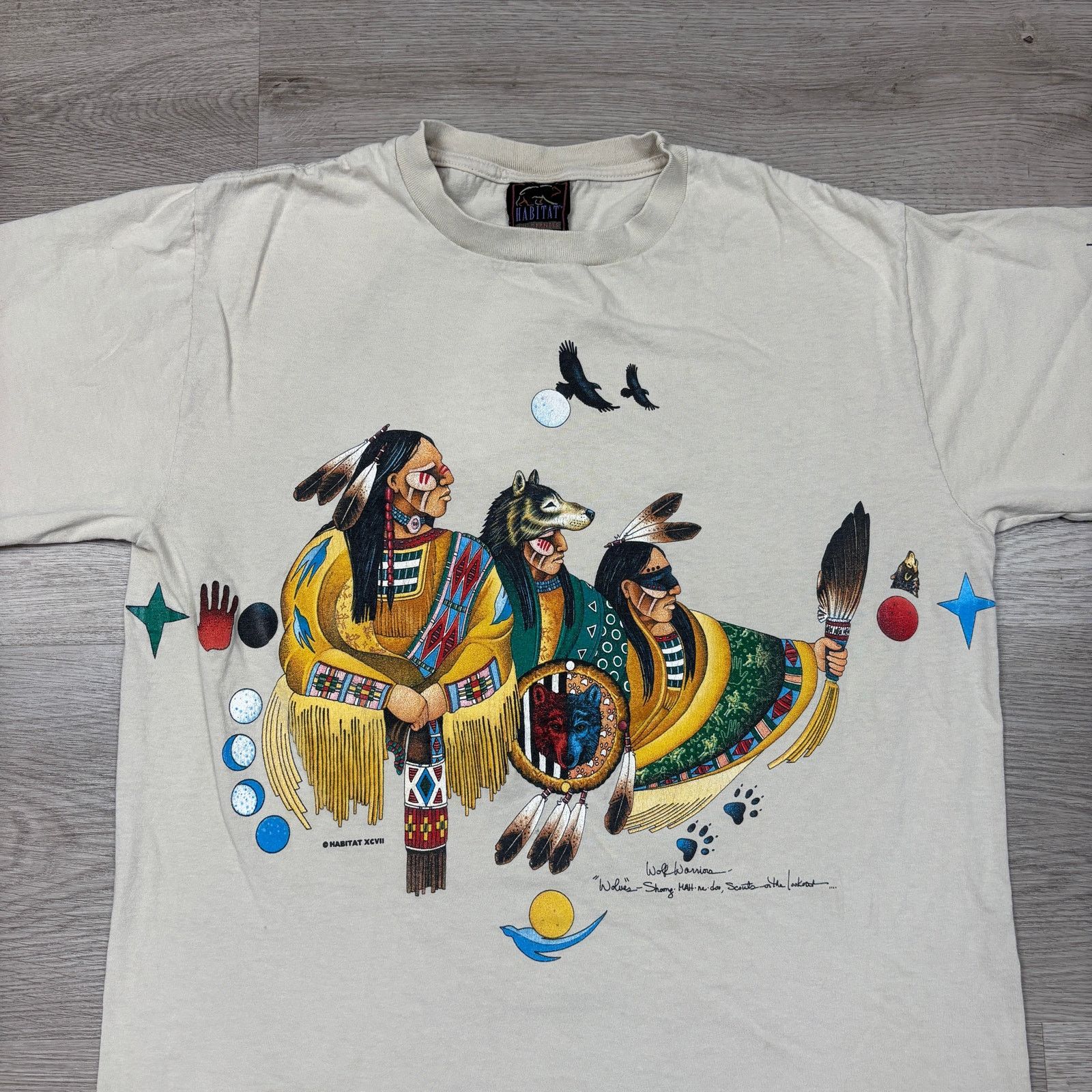Habitat × Vintage Vintage 90s Habitat Wolf Warriors Lone Pine Shirt Mens Large Size US L / EU 52-54 / 3 - 2 Thumbnail