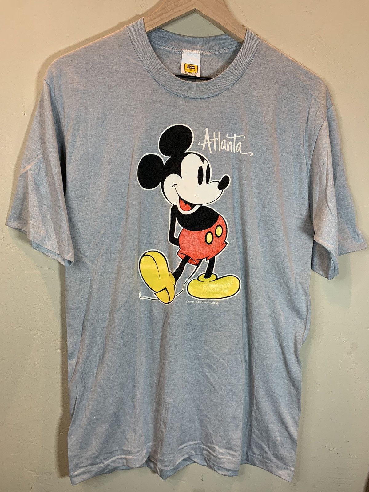 Disney × Mickey Mouse × Vintage RARE* Vintage 70’s Mickey Mouse Disney Atlanta Georgia Shirt Size US L / EU 52-54 / 3 - 1 Thumbnail