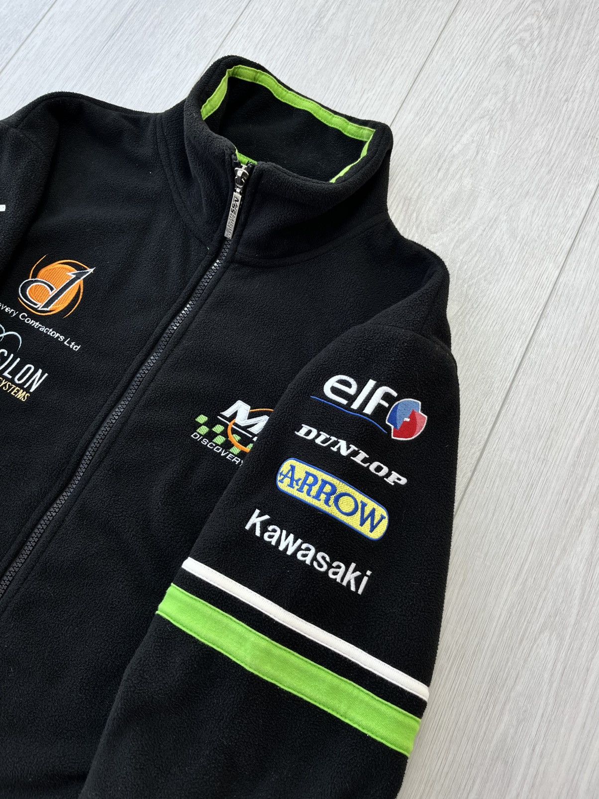 Japanese Brand Vintage Kawasaki Racing Fleece Jacket Center Logo Y2K 90s Size US S / EU 44-46 / 1 - 7 Thumbnail