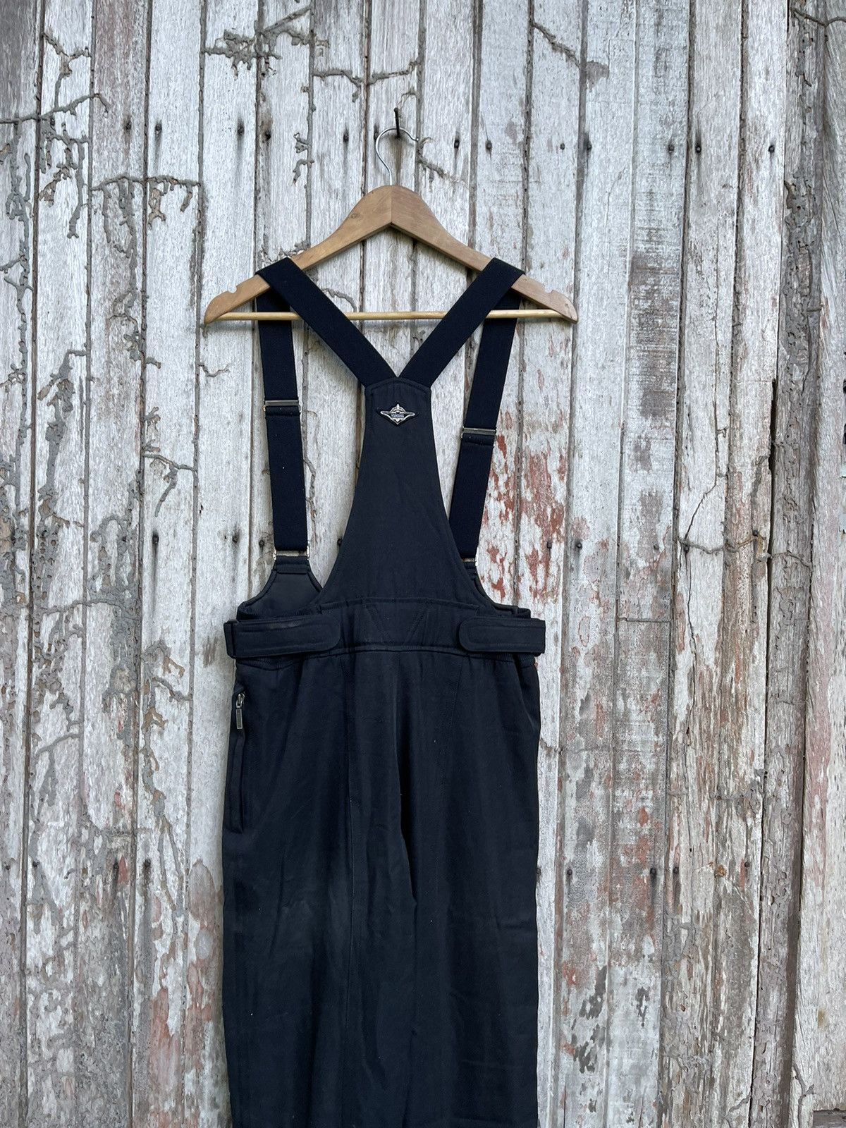 Vintage Yamaha Technical Snow Bib Overalls (Black / JASPO L) Size US 30 / EU 46 - 13 Thumbnail