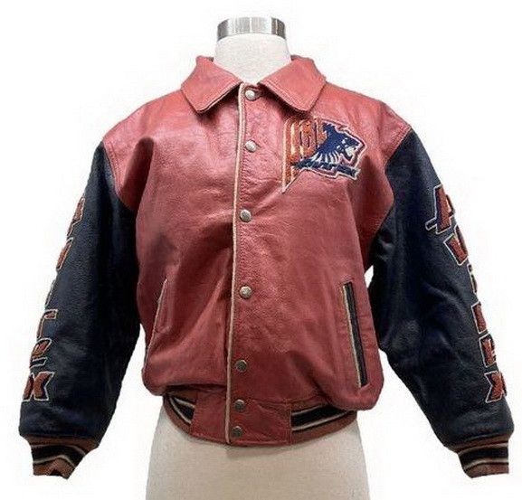 Avirex AVIREX leather jacket, Black Lions, vintage, 90s hip hop XS Size US XS / EU 42 / 0 - 2 Thumbnail