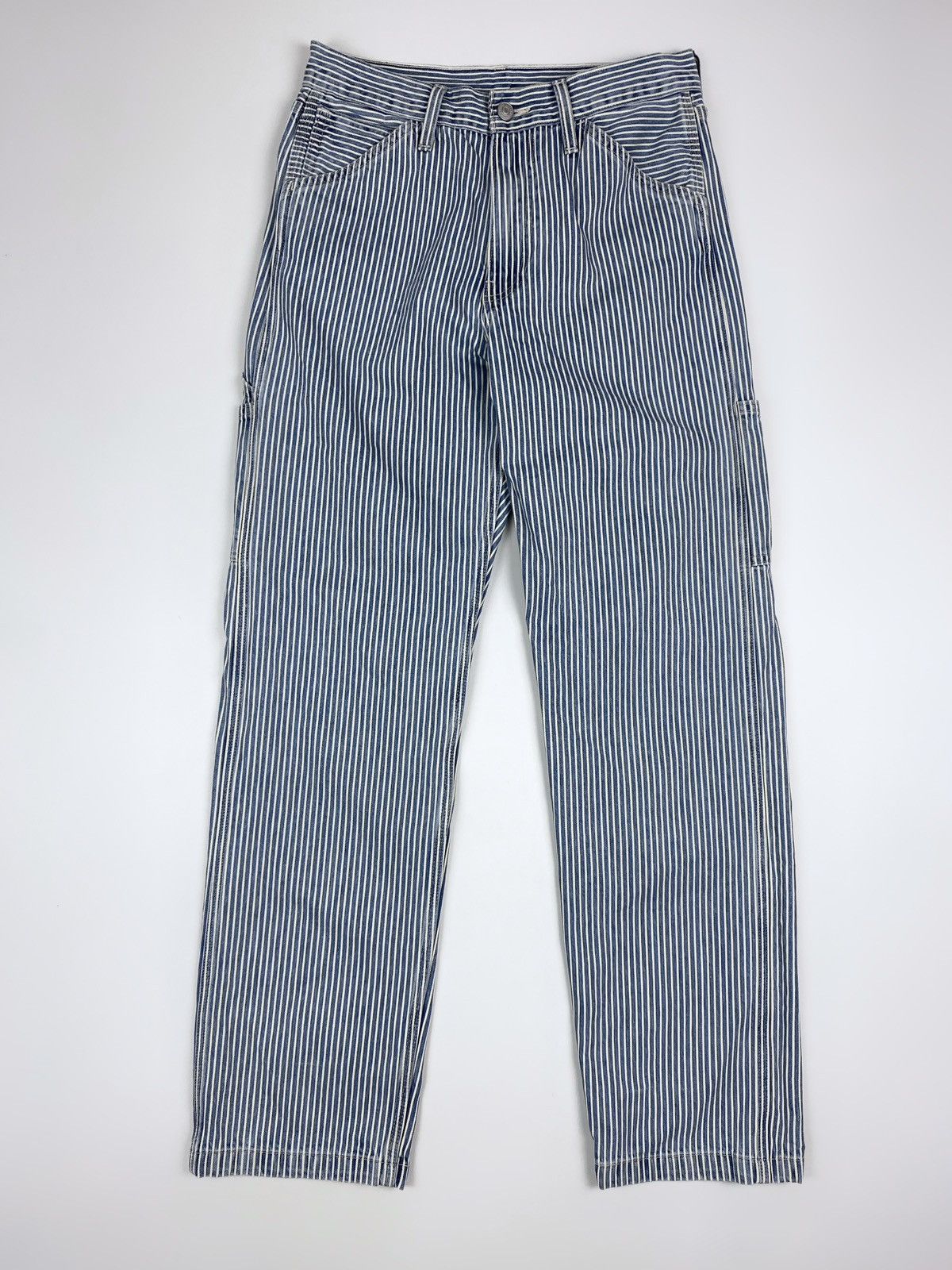 Levi's Levi’s 568 Stay Loose Railroad Stripe Carpenter Denim Pants Size US 28 / EU 44 - 3 Thumbnail