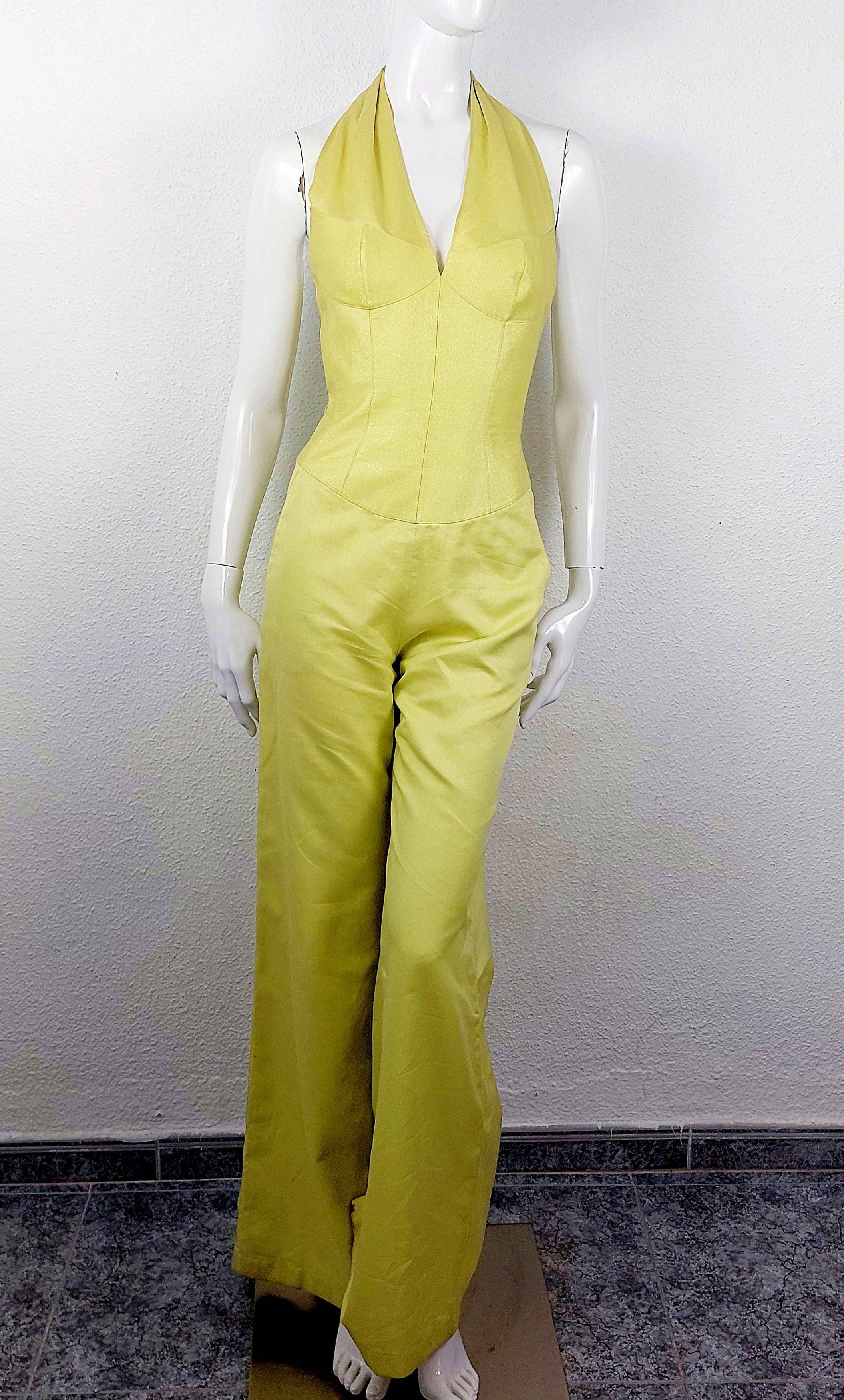 Thierry Mugler Thierry Mugler Couture 1990S Metallic Corset Jumpsuit Gown Size XS / US 0-2 / IT 36-38 - 7 Thumbnail