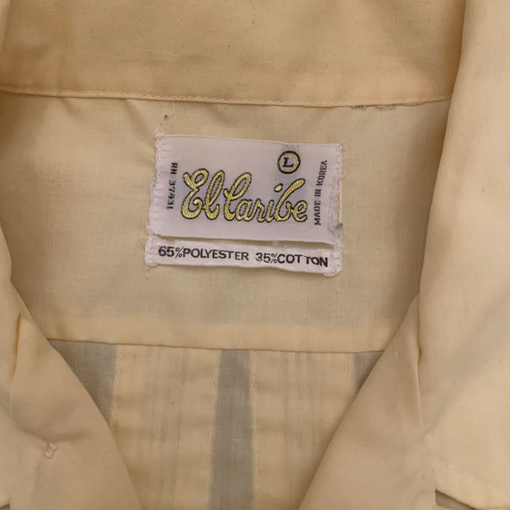 Vintage VINTAGE El Caribe Guayabera Shirt Men L Yellow 4-Pocket Cotton Blend Shirt Mens Size L Yellow Guayabera 4-Pocket Vintage 1990s? Size US L / EU 52-54 / 3 - 5 Thumbnail