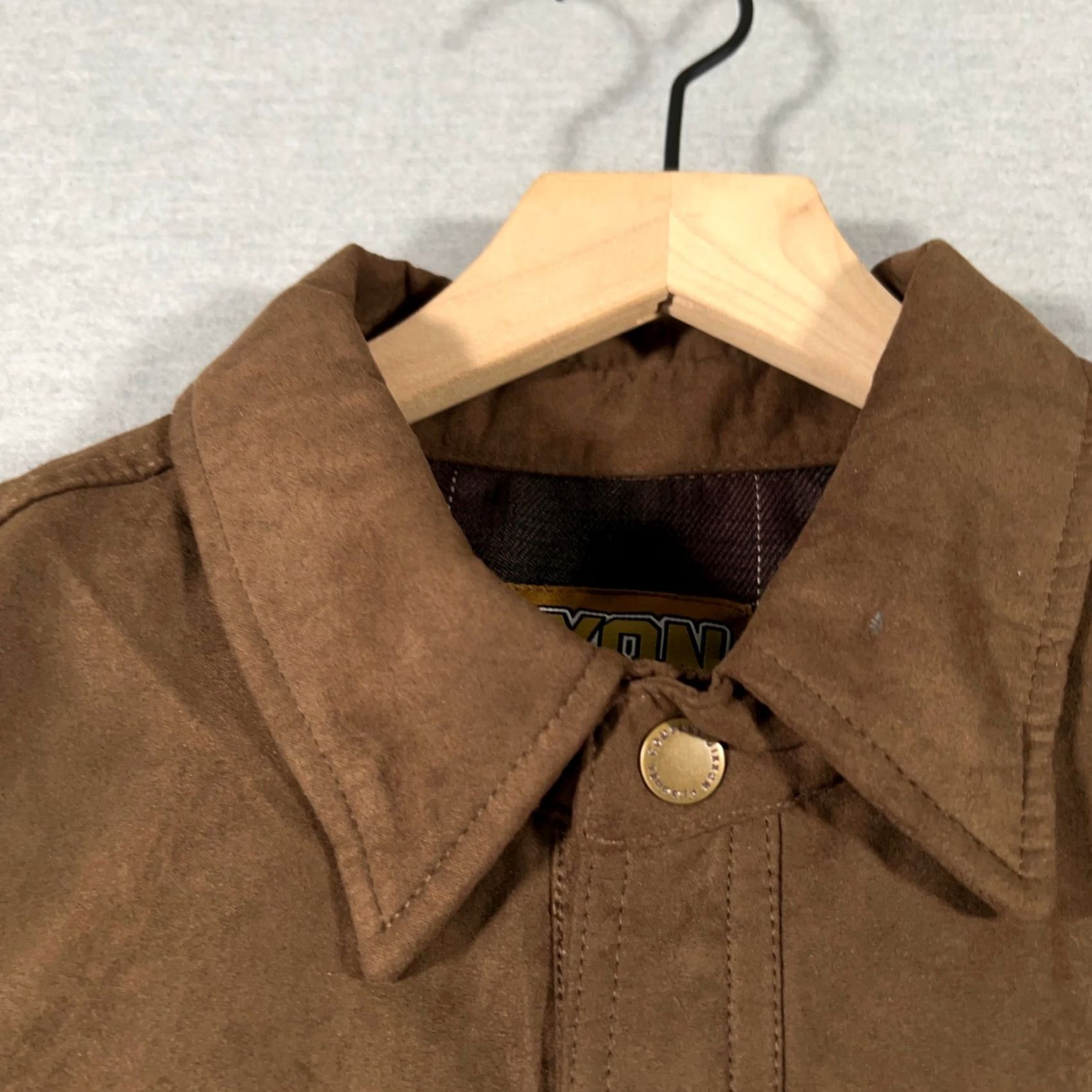 Dixxon Jacket Mens 1XL Brown Casper Suede Flannel Lined Button Snap New, Men's — image 3 of 6