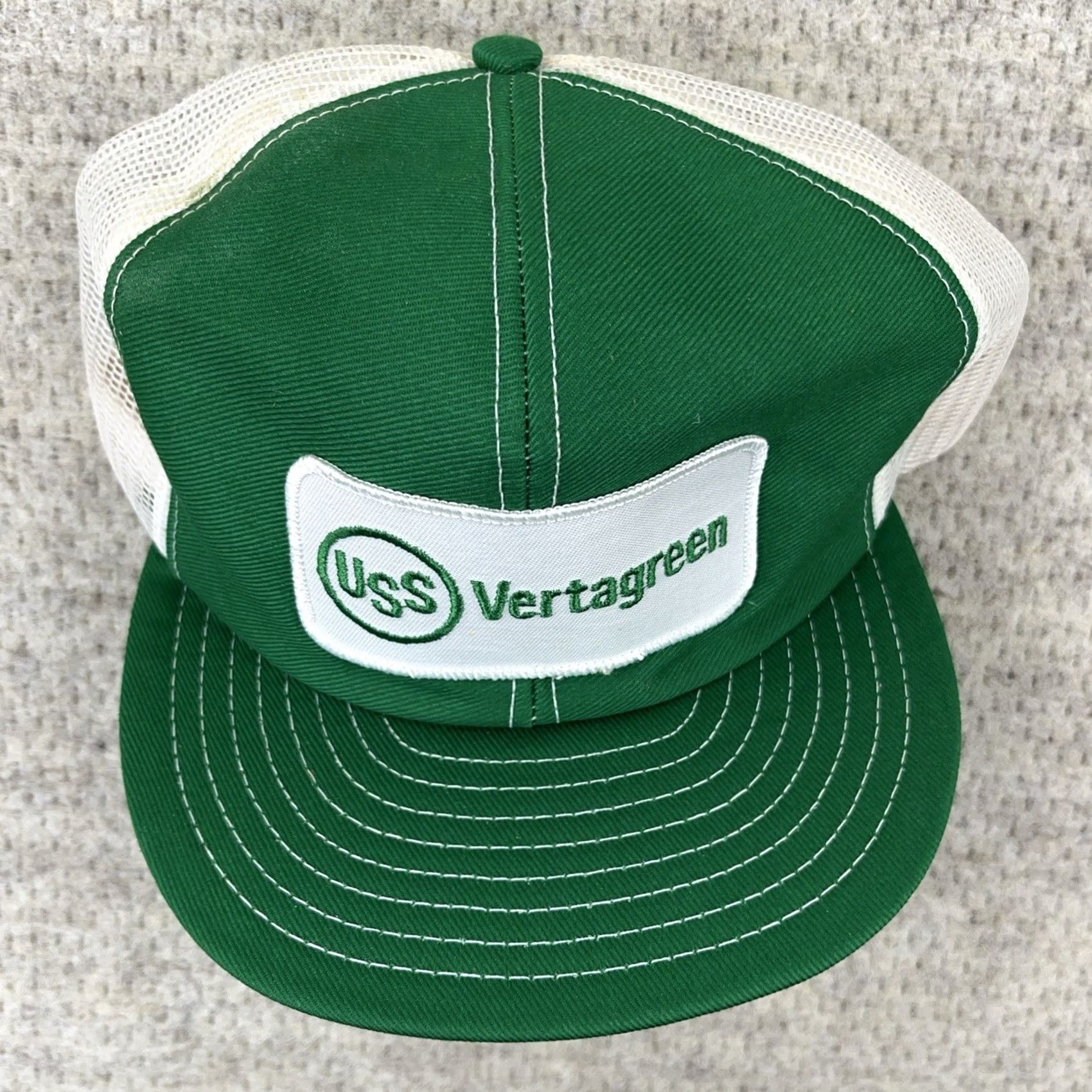 Vintage VINTAGE Louisville MFG Trucker Hat Cap USA 80s Farm Seed Patch Vertagreen Green Adult Mens One Size Size ONE SIZE - 3 Thumbnail