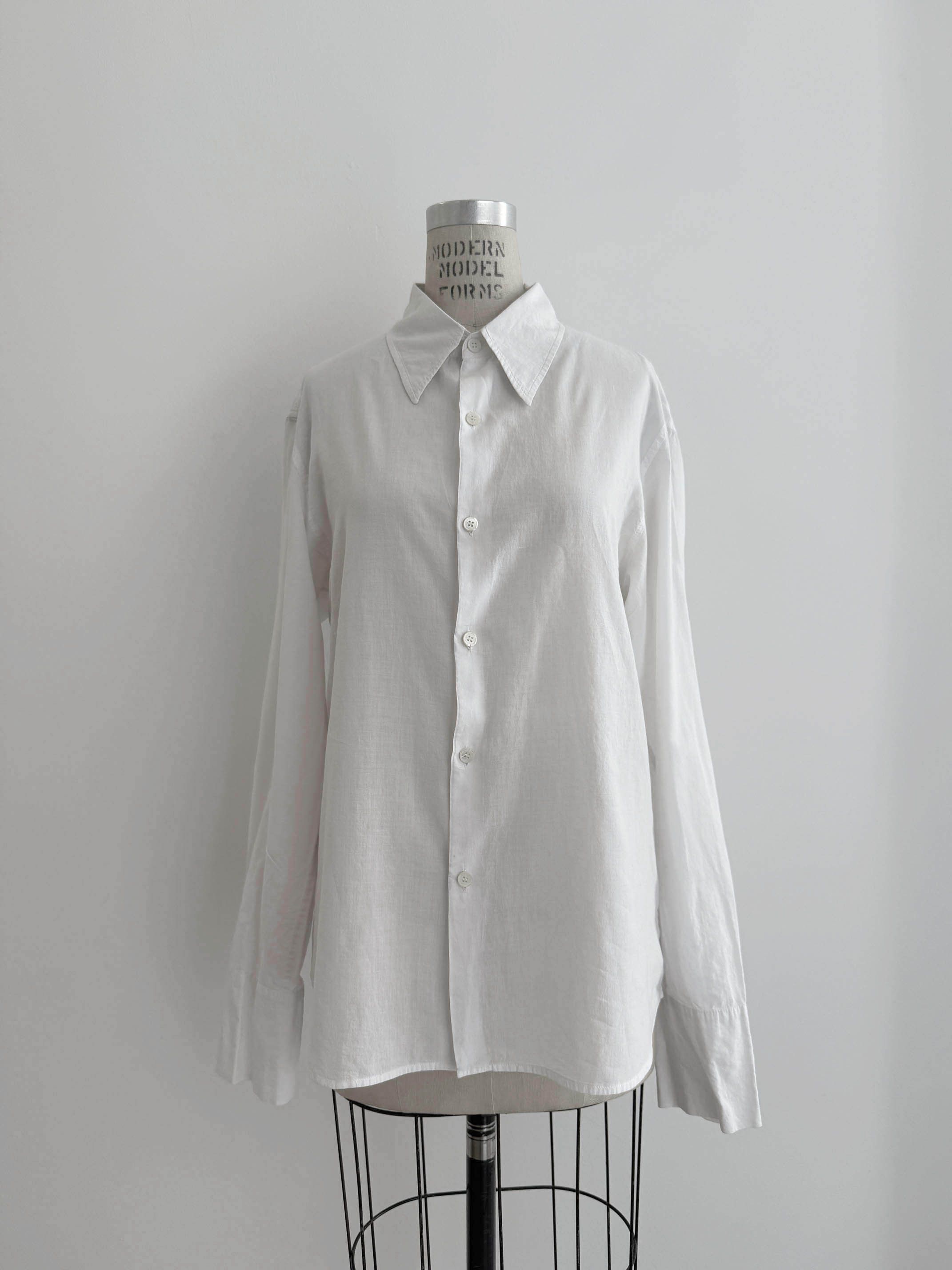 MARNI mens white button down dress shirt
