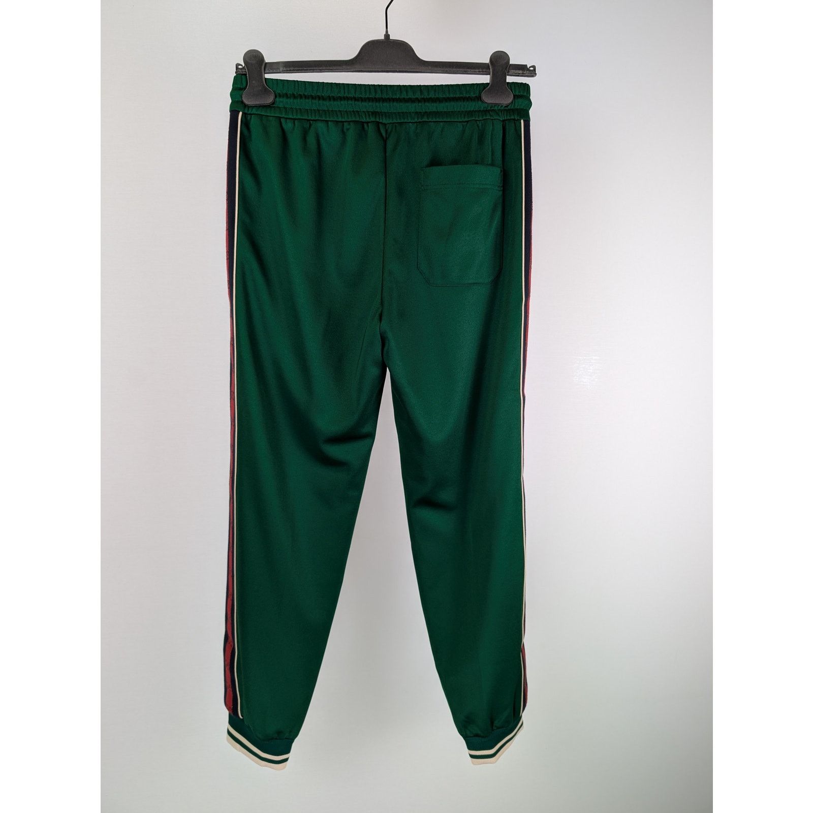 Gucci o1rshd1 Track Pants With GG Bejewled Trim Detail in Green Size US 32 / EU 48 - 12 Thumbnail