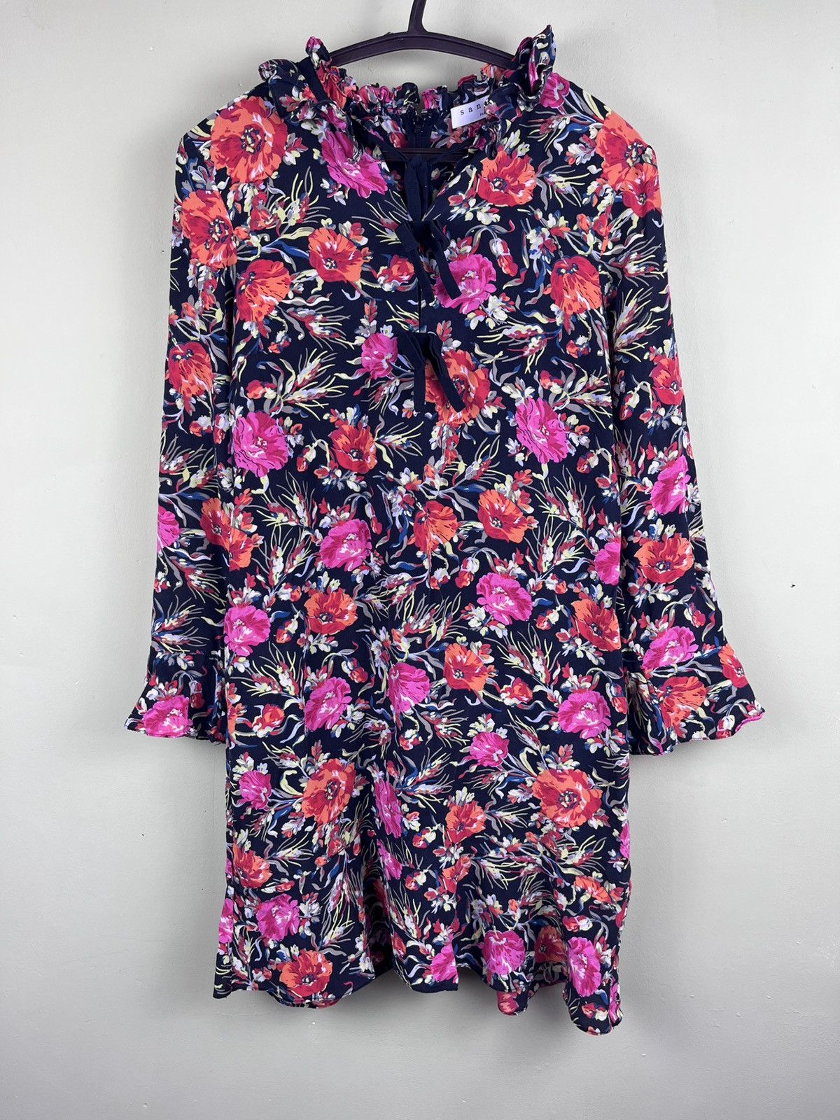 Sandro Vintage SANDRO Floral Summer Silk Dress Size S / US 4 / IT 40 - 1 Thumbnail