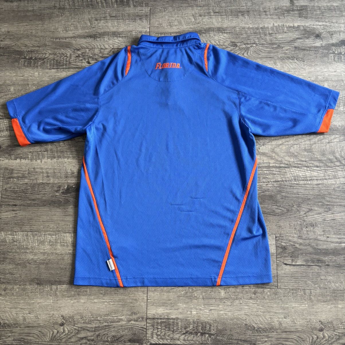 Nike Nike Team Florida Gators Blue Dri-Fit Polo Size US L / EU 52-54 / 3 - 3 Thumbnail