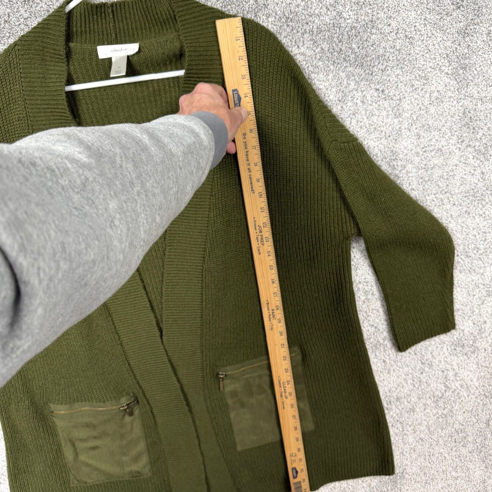 Vintage VINTAGE? No — (skip) CJ Banks Open Front Duster Sweater 1X Pockets Cozy Cabincore Lagenlook Layering Size XL / US 12-14 / IT 48-50 - 2 Thumbnail