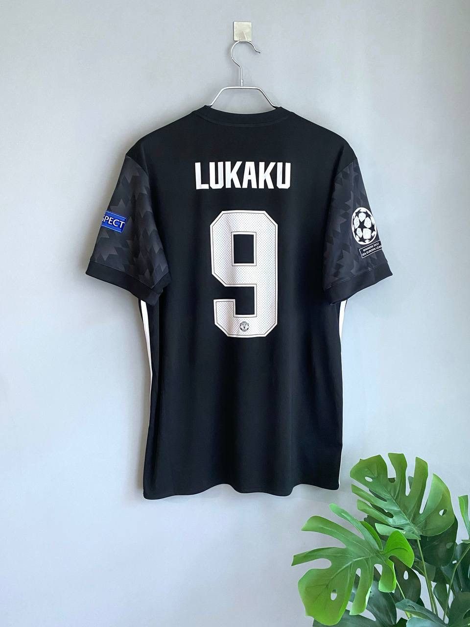 Adidas Adidas Manchester United 2017/18 Soccer Jersey Champions League Patch #9 Lukaku Size US L / EU 52-54 / 3 - 13 Thumbnail