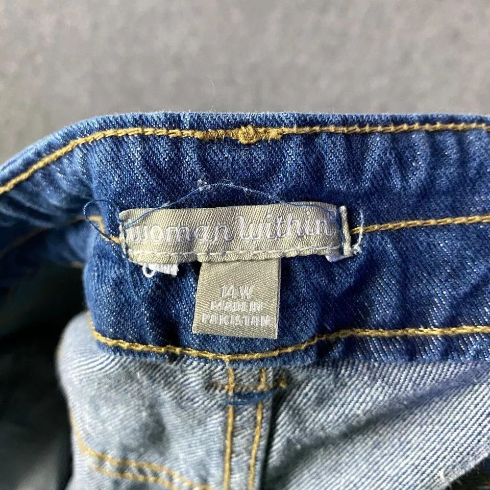 Other Woman Within Jeans Women's 14W Plus Straight Leg 100% Cotton Size 36" / US 14 / IT 50 - 7 Thumbnail