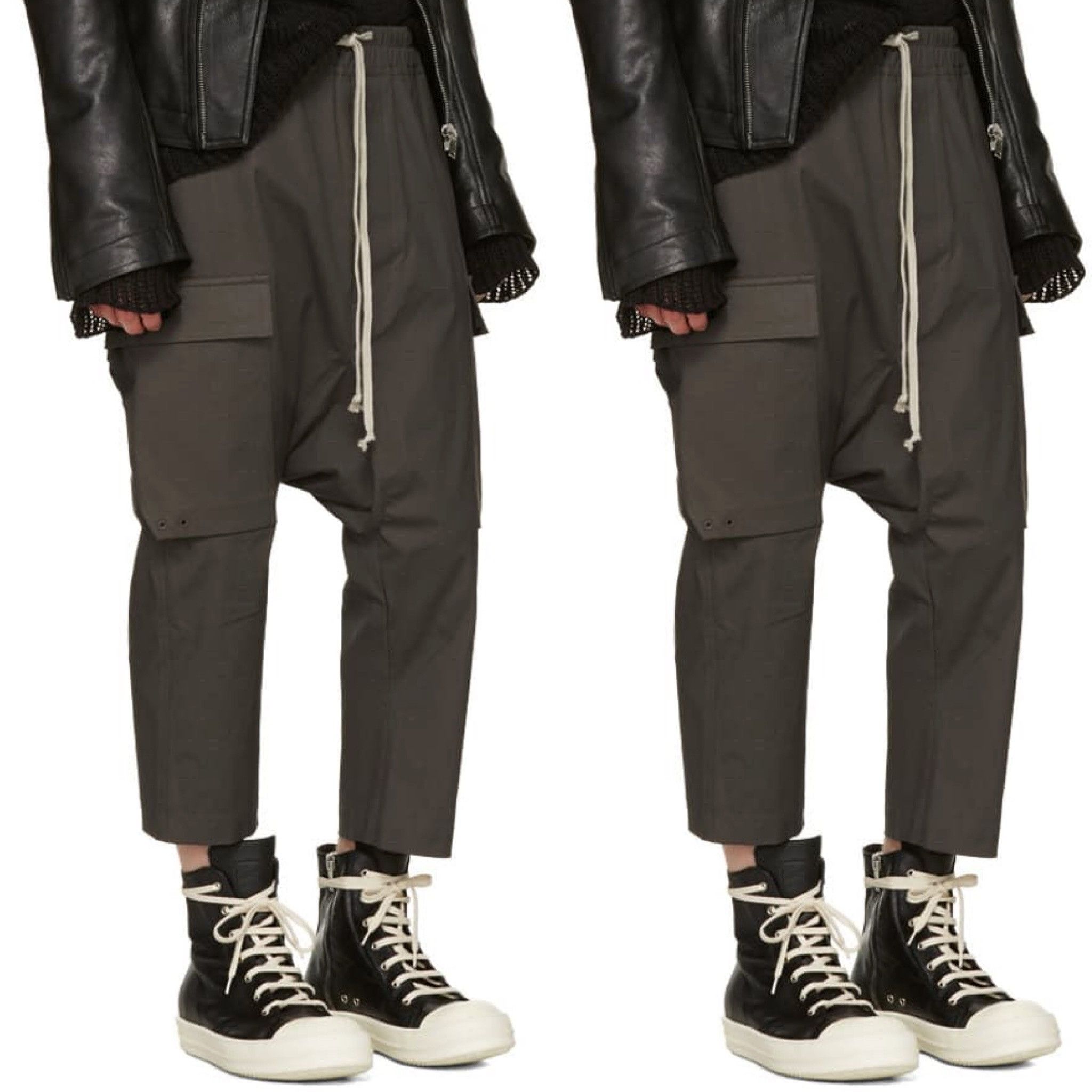 Rick Owens Rick Owens SS17 "WALRUS" Drawstring Cropped Cargo Pants EUCA Size US 34 / EU 50 - 8 Thumbnail