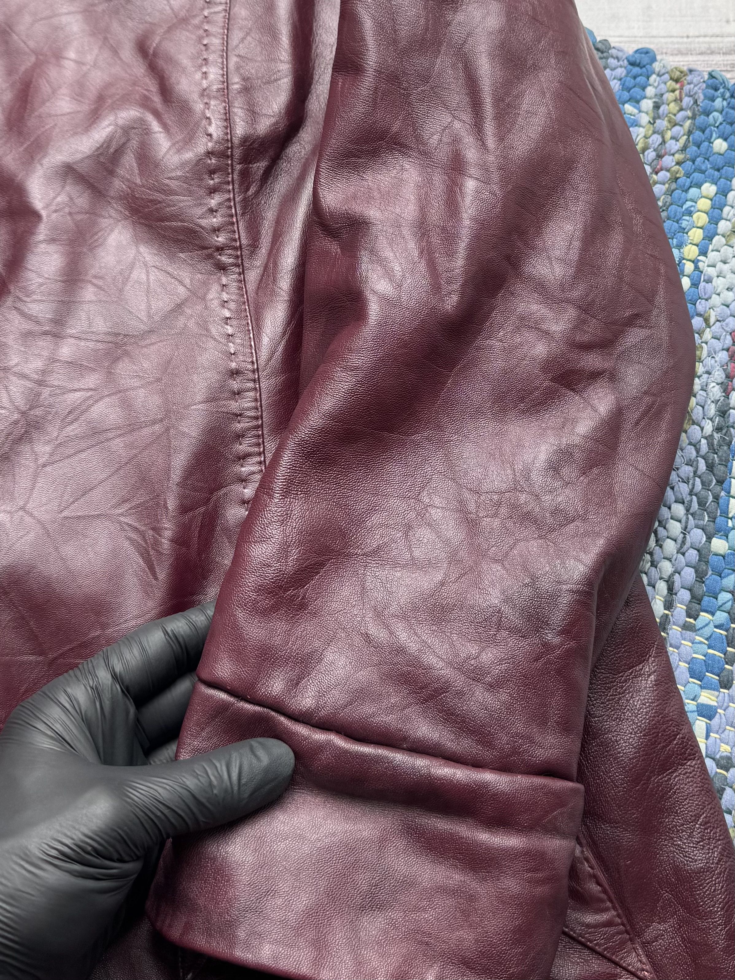 Vintage Vintage Genuine Leather Button Front Casual Mid Length Coat Size L / US 10 / IT 46 - 4 Thumbnail