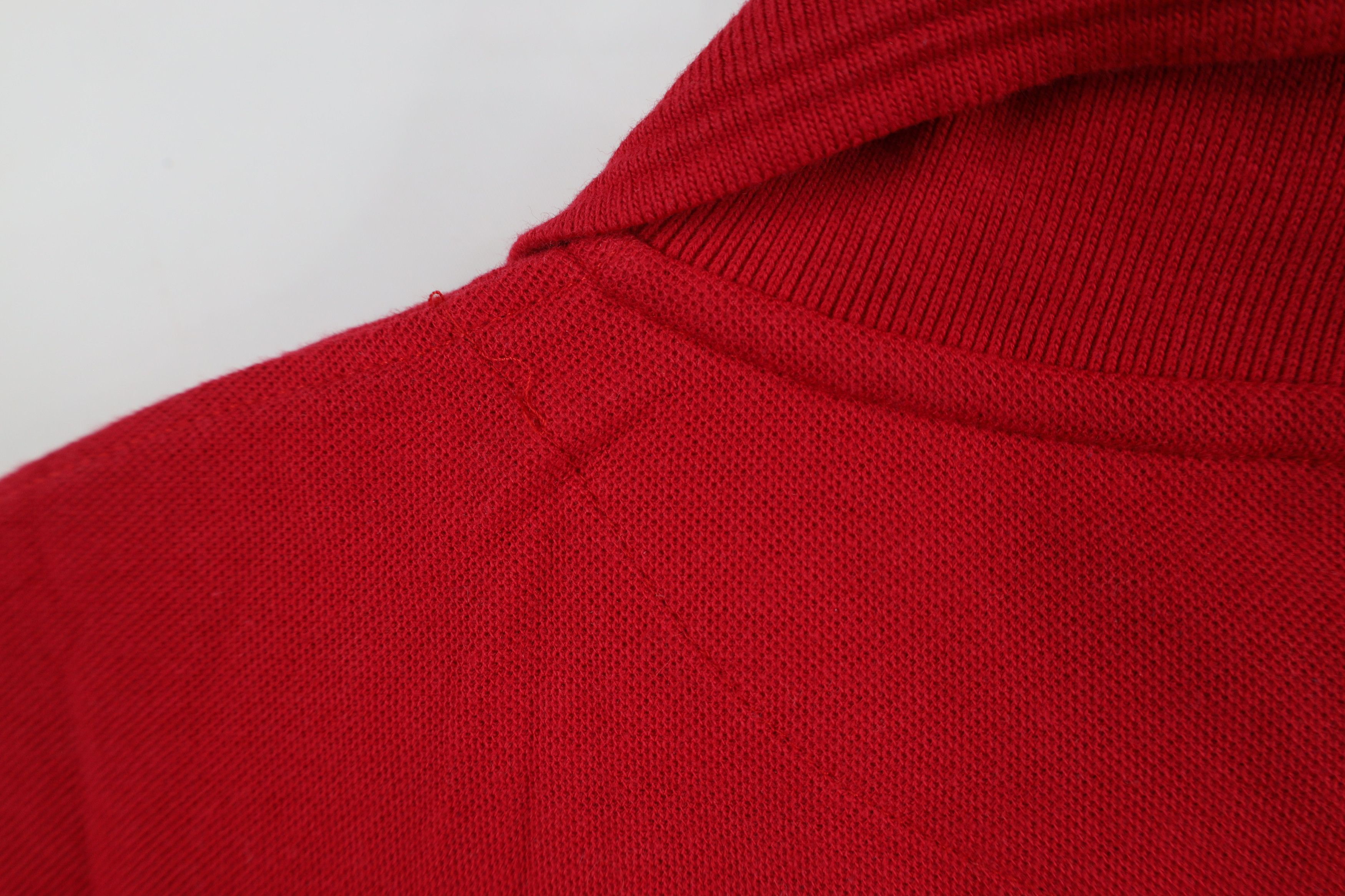 Vintage Vintage 90s Streetwear Blank Cotton Knit Golf Polo Shirt Red Size US M / EU 48-50 / 2 - 9 Thumbnail