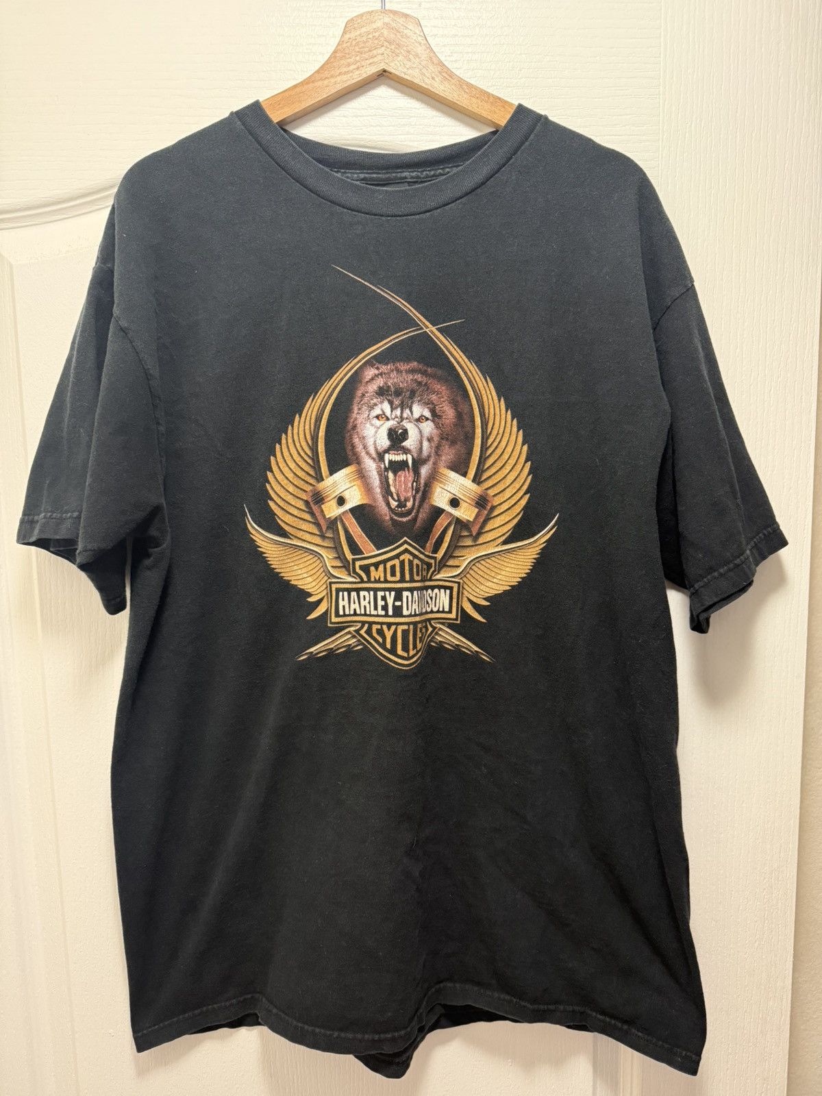 Harley Davidson Vintage Harley-Davidson Wolf Graphic Tee Size US XL / EU 56 / 4 - 1 Thumbnail