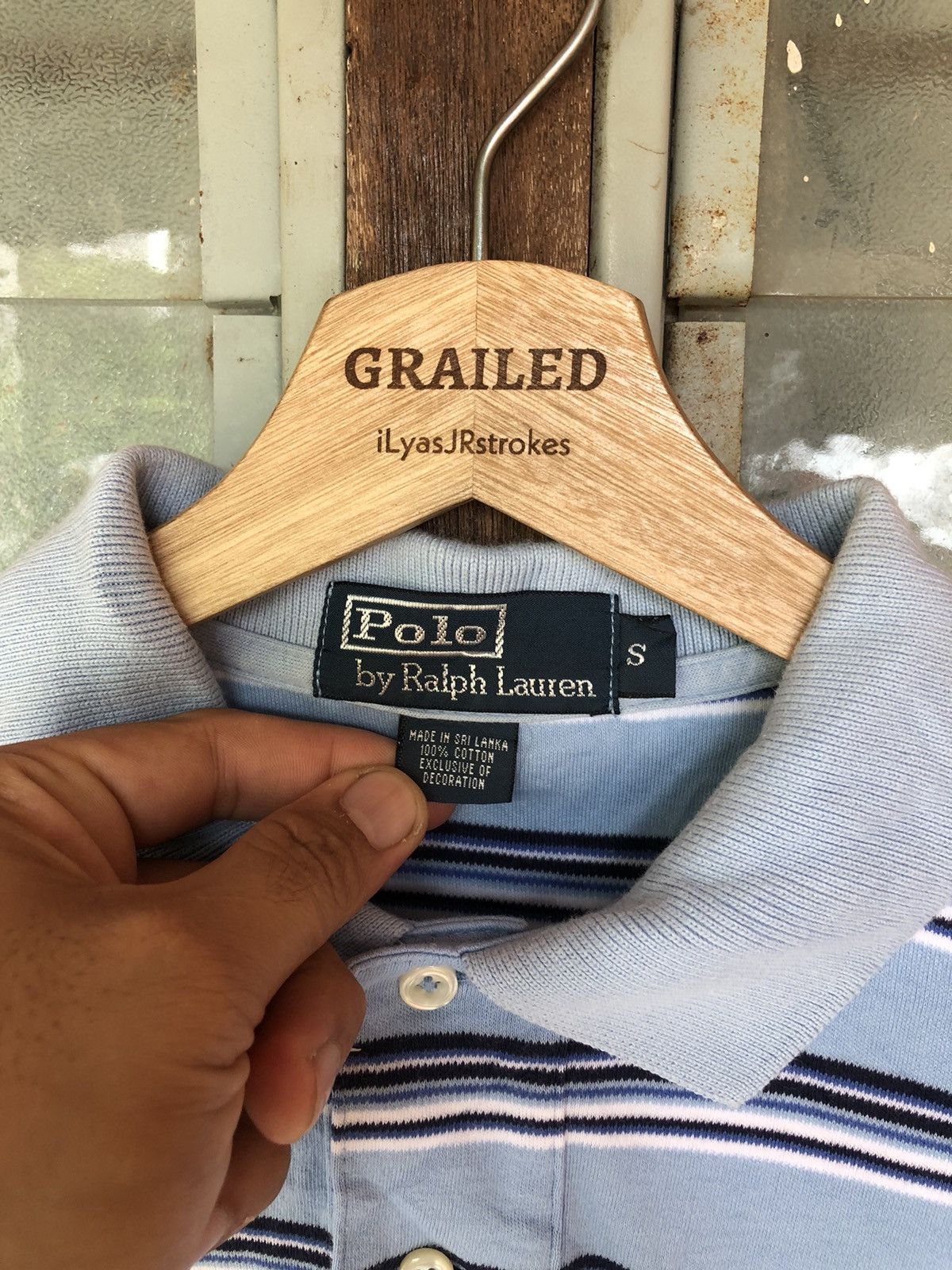 Polo Ralph Lauren Vintage Polo Ralph Lauren Stripe Blue Harizontal Collar Tee Size US S / EU 44-46 / 1 - 13 Thumbnail