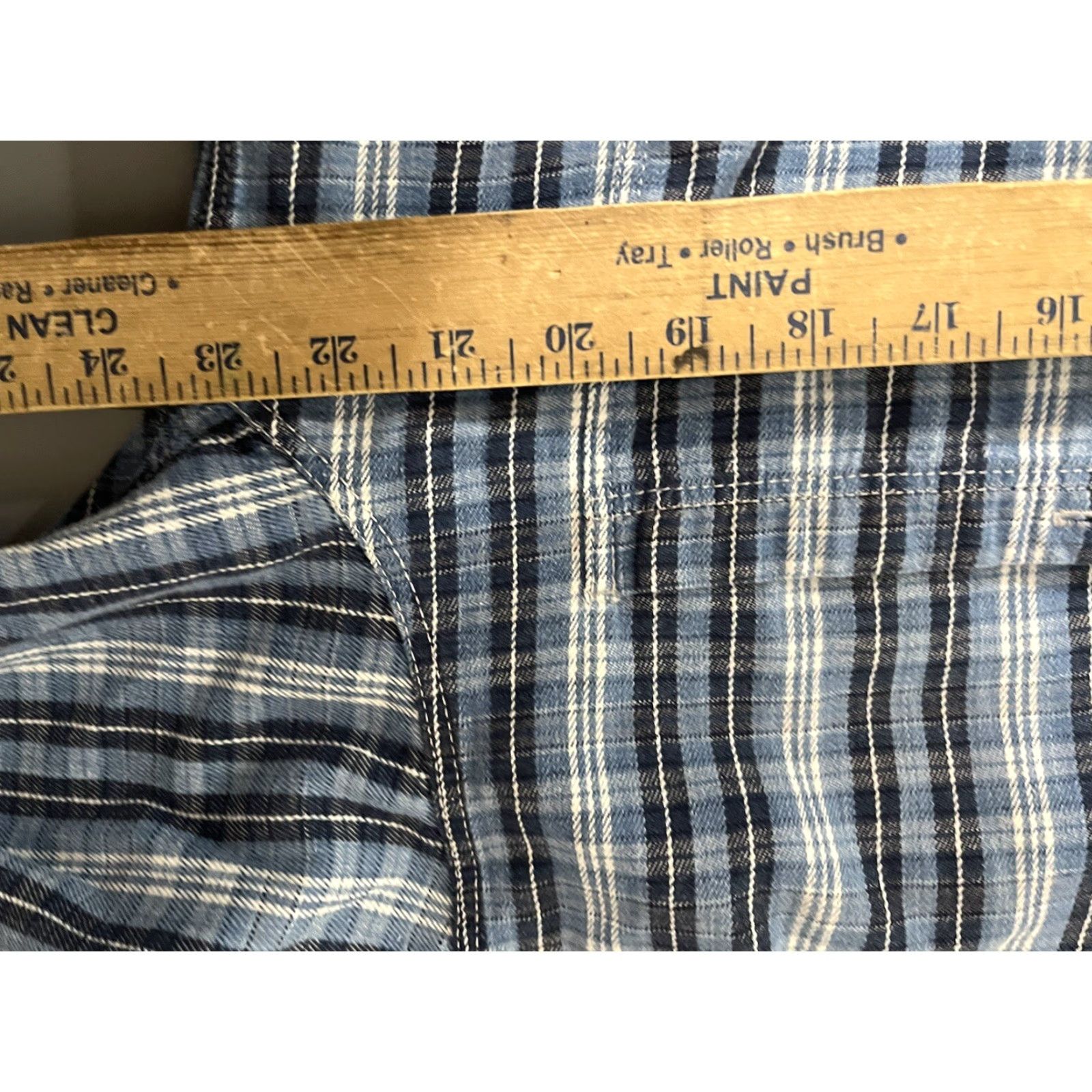 Vintage Levis Shirt Button Front Blue Plaid 100% Cotton Short Sleeve M Mens Regular Pocket Vintage NoN/A Size US M / EU 48-50 / 2 - 7 Thumbnail