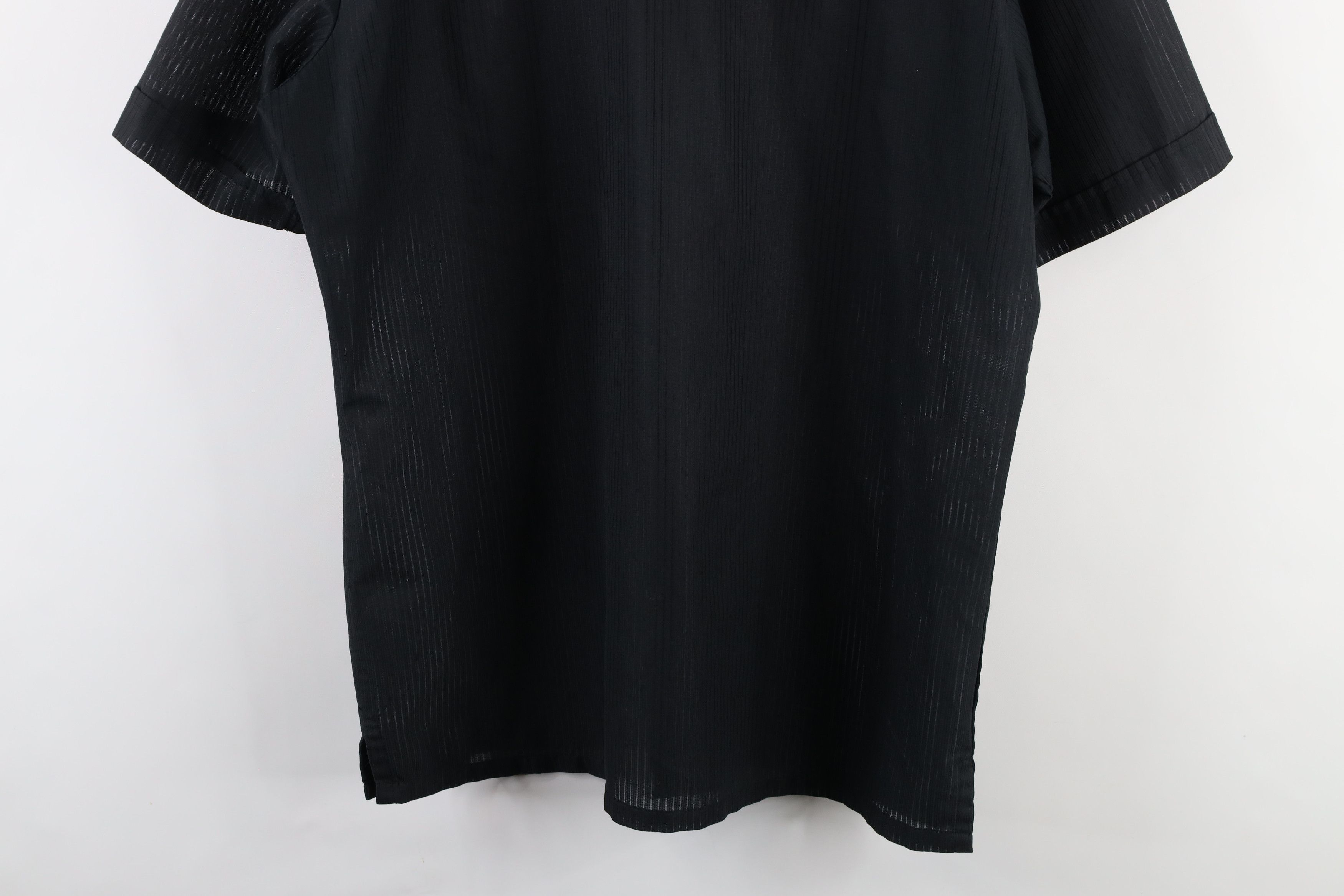 Vintage Vintage 90s Streetwear Striped Collared Button Shirt Black Size US L / EU 52-54 / 3 - 12 Thumbnail