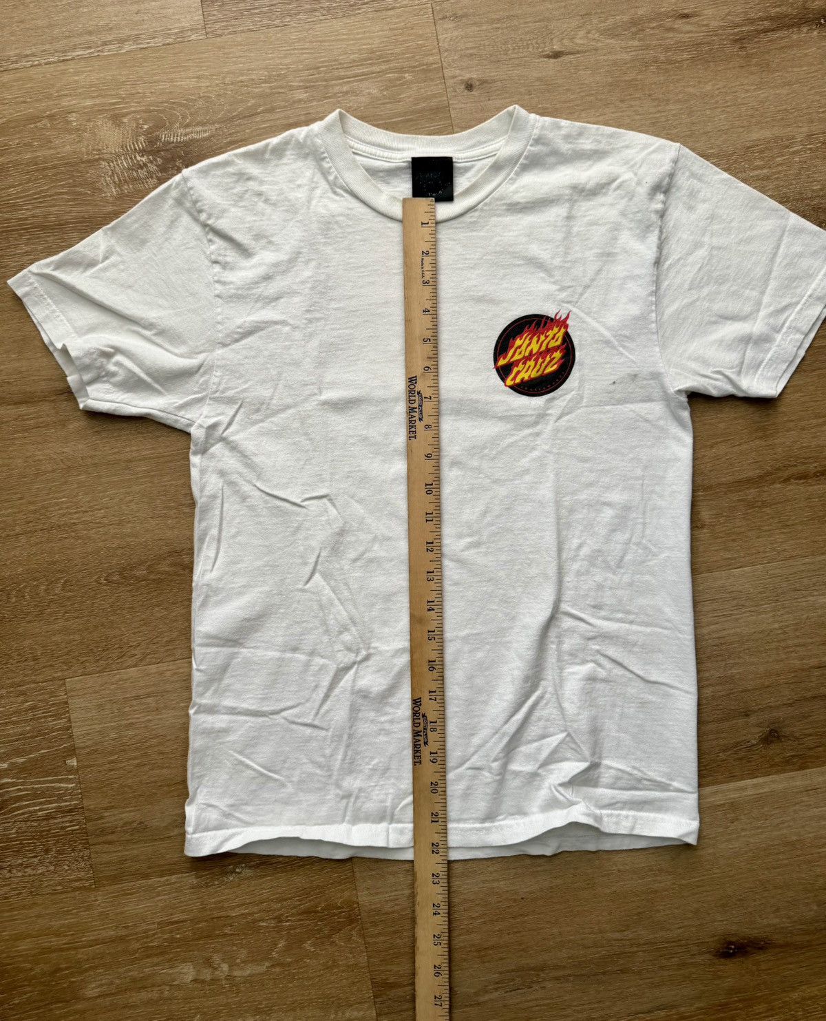 Santa Cruz Skateboards × Vintage Flaming Logo SANTA CRUZ Double Sided Skate Tshirt Medium Size US M / EU 48-50 / 2 - 16 Thumbnail