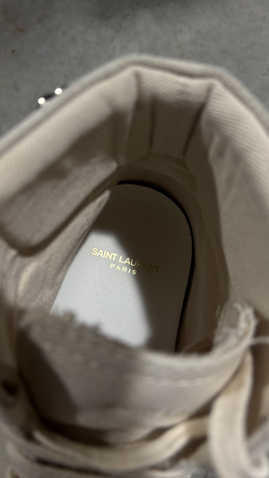 Saint Laurent Paris Saint Laurent Paris “Smoking Forever” High Top Sneaker Size US 11 / EU 44 - 23 Thumbnail