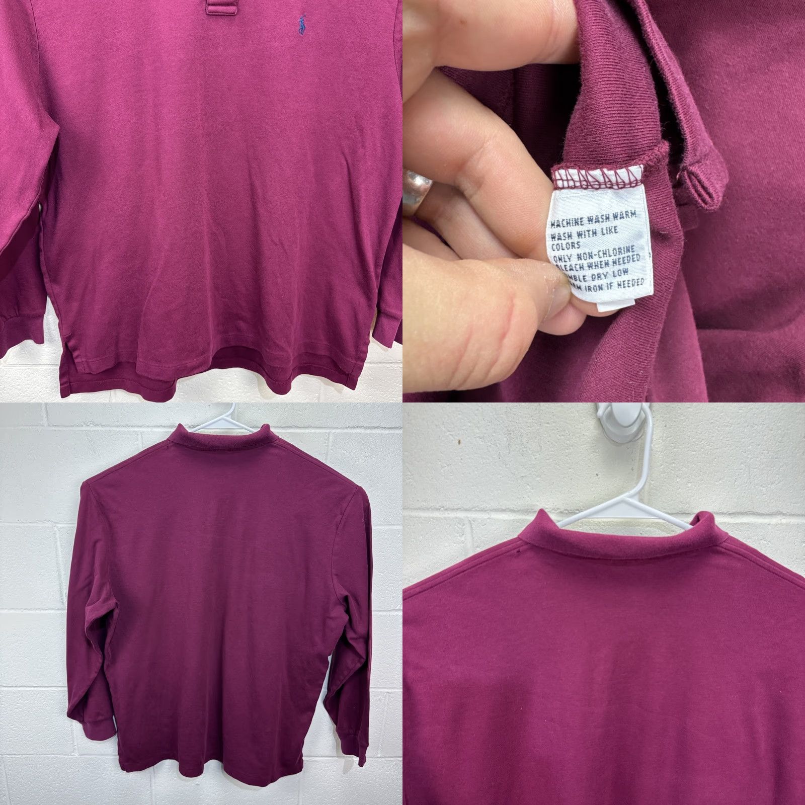 Polo Ralph Lauren Polo Ralph Lauren Polo Shirt Long Sleeve Classic Fit Burgundy 2XL Men Regular Size Red Pony Logo Casual 90s Theme Not Applicable Size US XXL / EU 58 / 5 - 8 Thumbnail