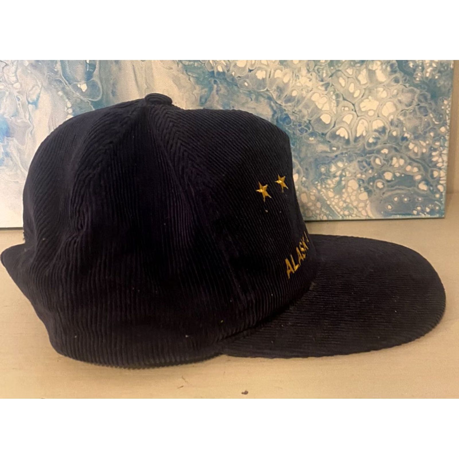 Vintage VINTAGE HaT Alaska Blue Corduroy Snapback Hat Mens Adjustable Blue Embroidered Alaska Corduroy Snapback Hat Size ONE SIZE - 3 Thumbnail