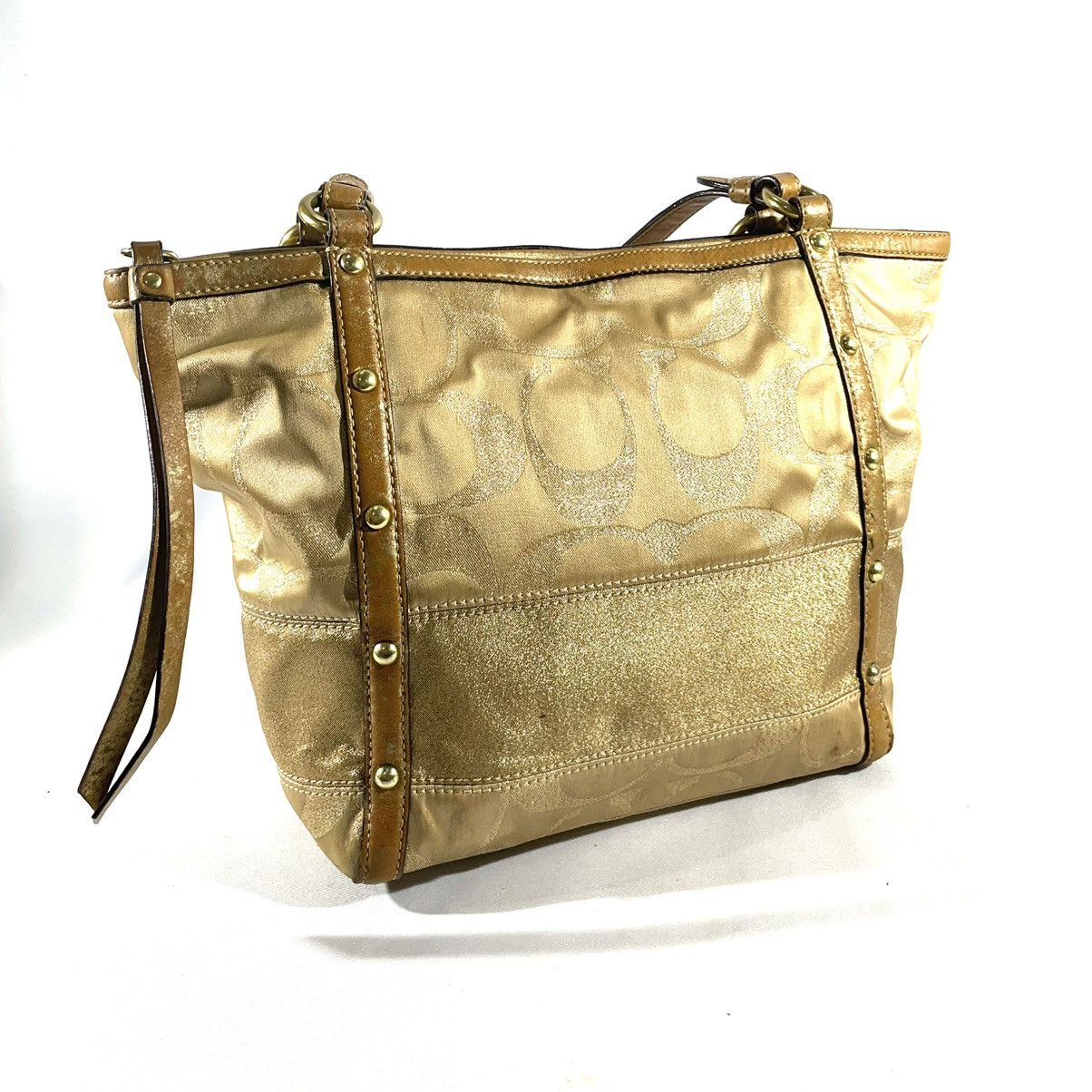 Coach Vintage Satin Monogram Handbag Size ONE SIZE - 4 Thumbnail