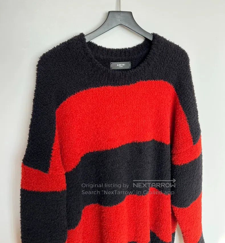 Amiri Amiri Teddy Black and Red Striped Sweater Size US XS / EU 42 / 0 - 3 Thumbnail