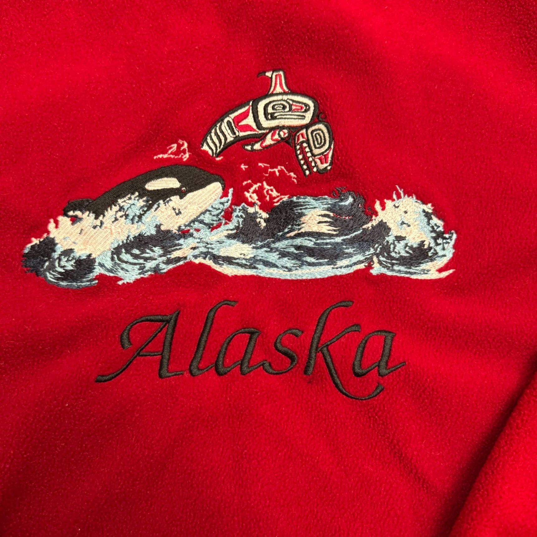 Vintage Princess Cruises Jacket Womens L Red Embroidered Fleece Pocket Zip Mid-Length Outdoor 90s? Size L / US 10 / IT 46 - 3 Thumbnail