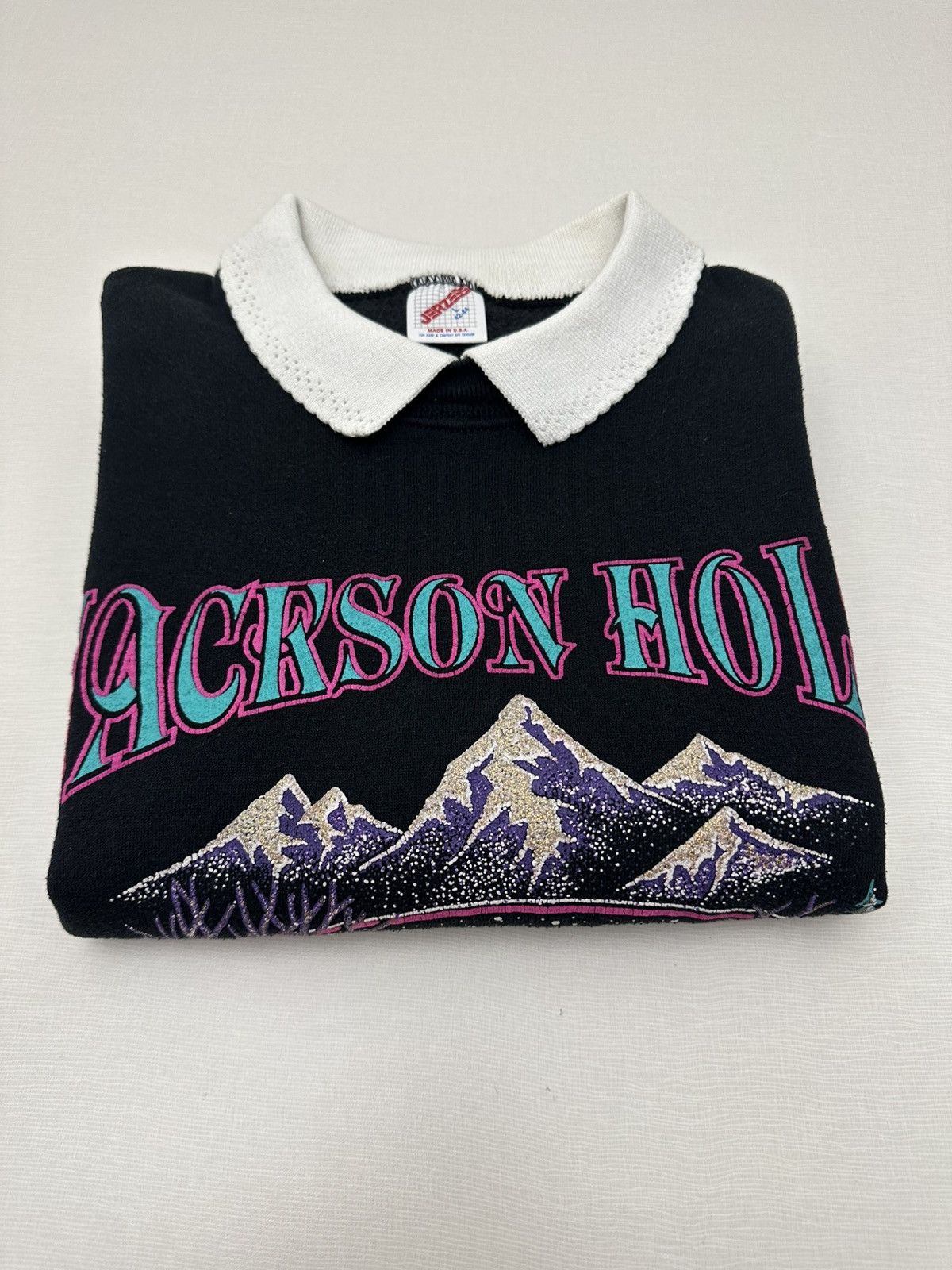Other Vintage 90s Jackson Hole Wyoming Collared Sweatshirt Wmn’s L Size M / US 6-8 / IT 42-44 - 10 Thumbnail