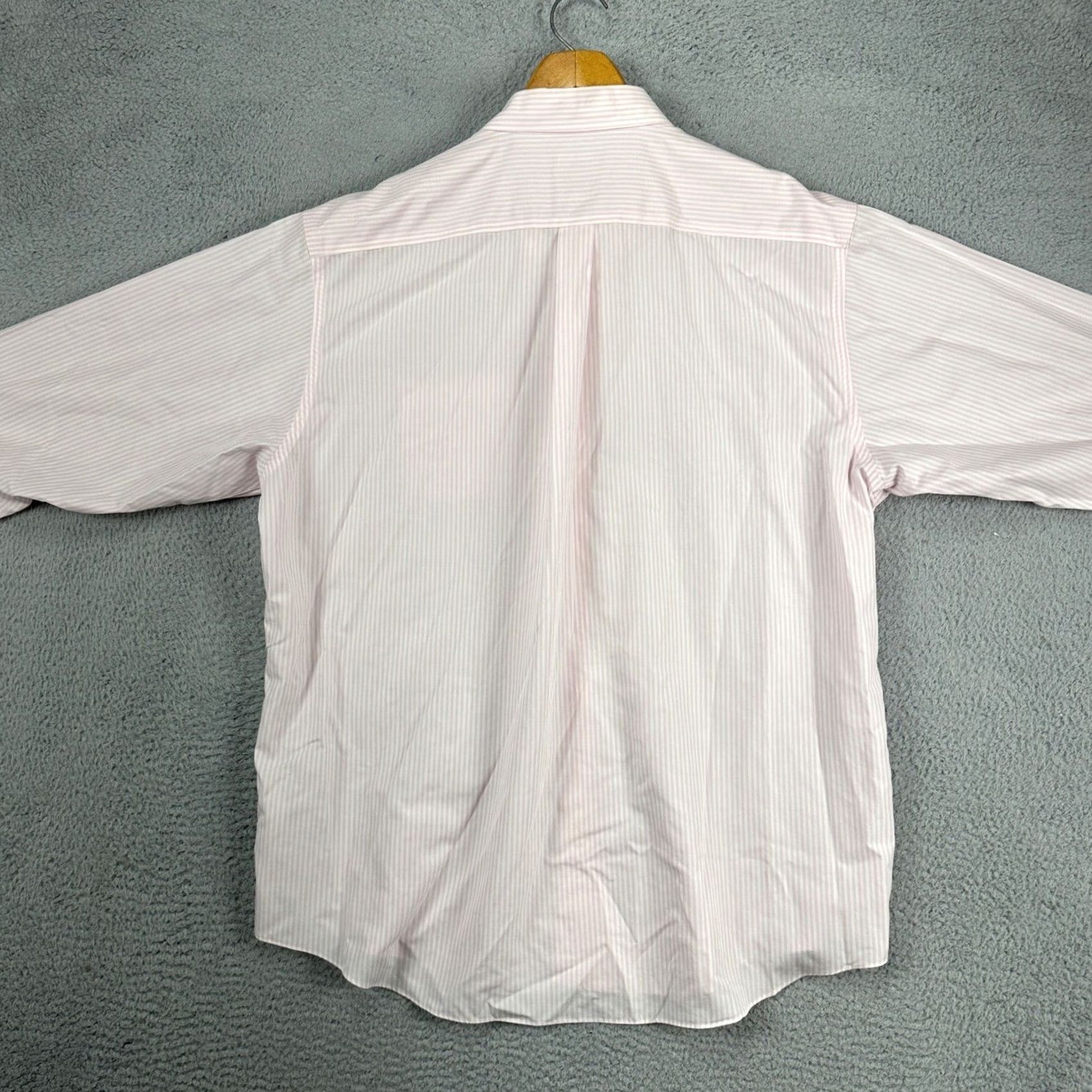 Brooks Brothers VINTAGE Brooks Brothers Madison Mens Button Down Shirt XL Pink Striped Supima Cotton Size US XL / EU 56 / 4 - 3 Thumbnail