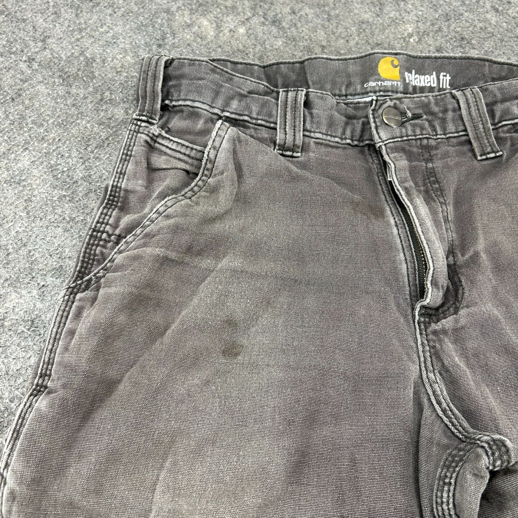Carhartt Carhartt Pants Men 30x30 Grey Carpenter Relaxed Fit Workwear Cotton Rugged Flex Size US 30 / EU 46 - 7 Thumbnail