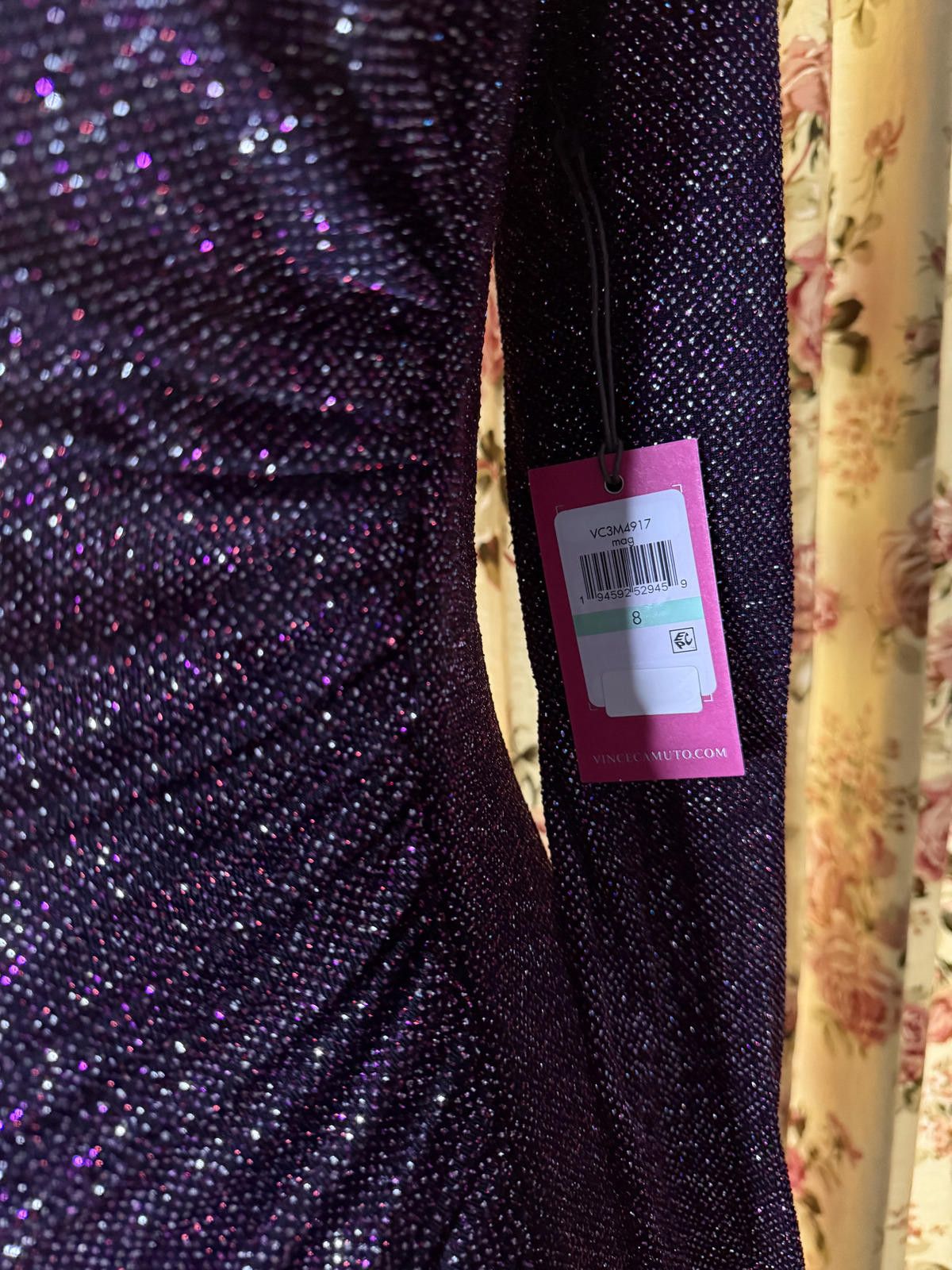 Vince Camuto Vince Camuto Size 8 Sparkly PurpleBurgundy Long Sleeve Dress Size M / US 6-8 / IT 42-44 - 2 Thumbnail