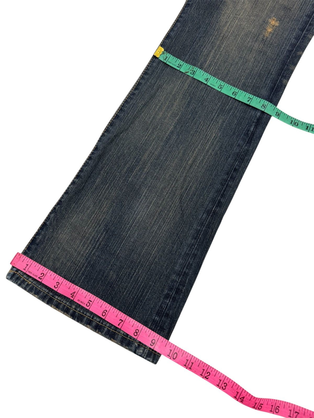 Lee VINTAGE LEE RIDER FLARED LEG DISTRESSED DENIM JEANS Size US 34 / EU 50 - 20 Thumbnail