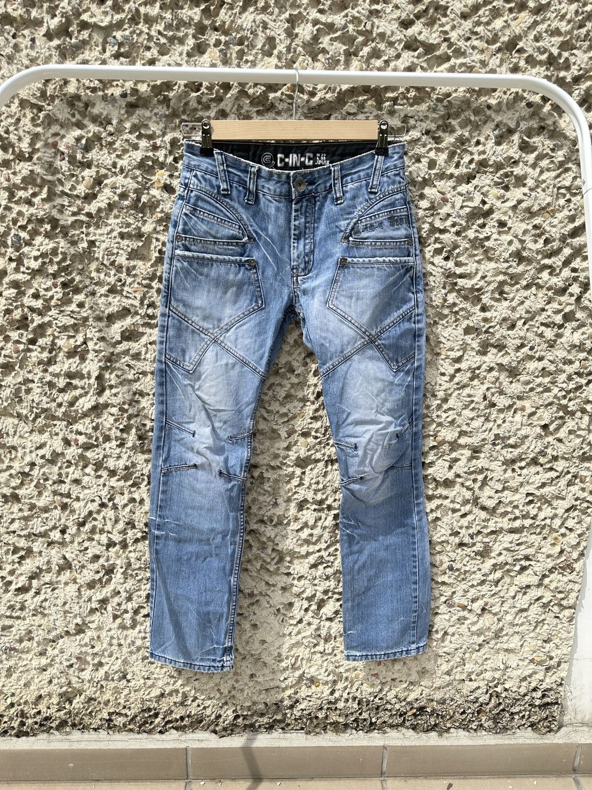 Vintage Vintage baby blue denim jeans Size US 29 - 1 Thumbnail