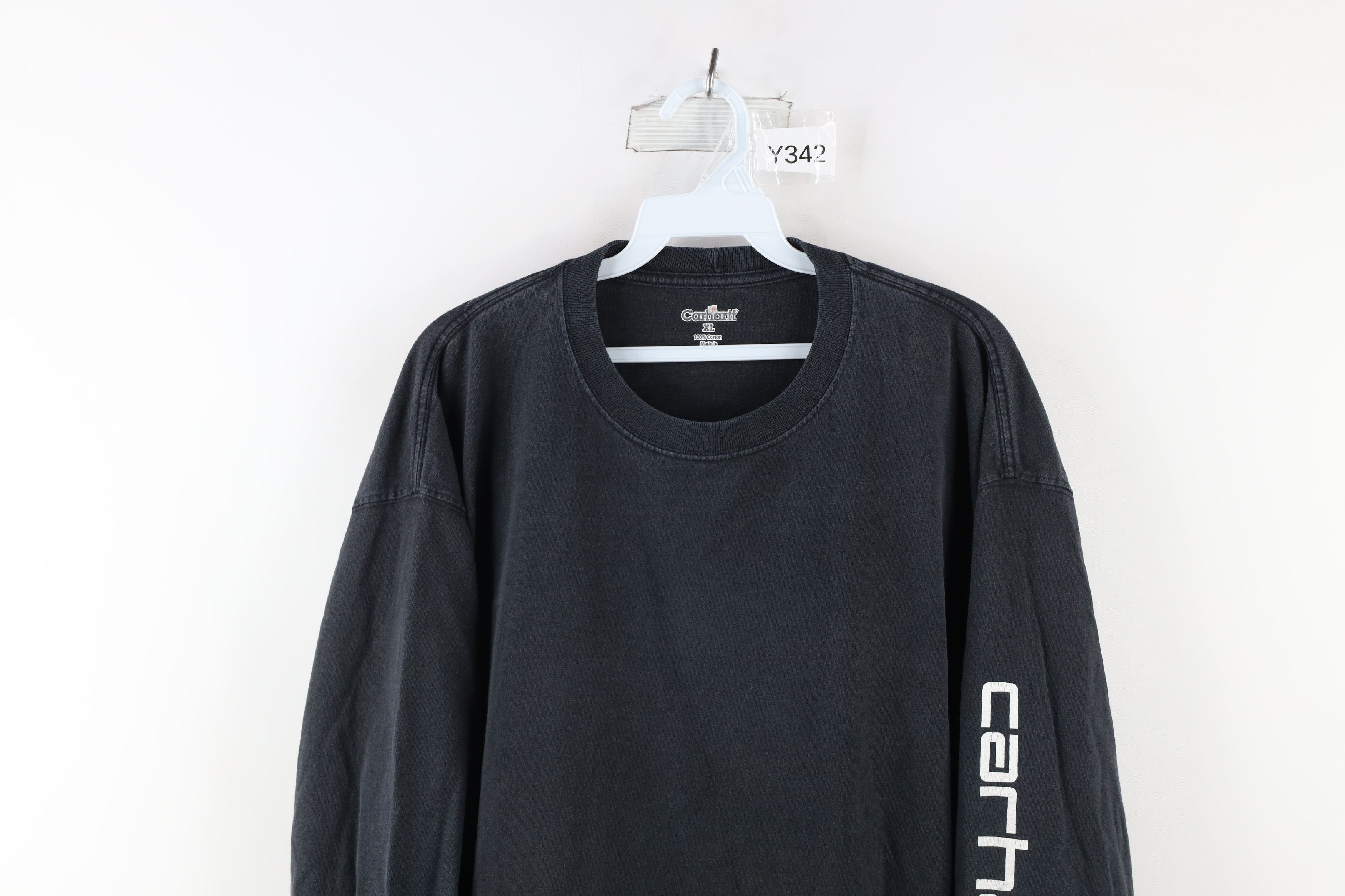 Carhartt Vintage Carhartt Spell Out Heavyweight Long Sleeve T-Shirt Size US XL / EU 56 / 4 - 2 Thumbnail