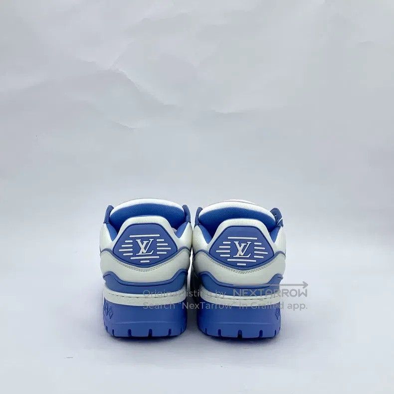 Louis Vuitton Louis Vuitton Trainer Maxi Blue and White Color-Block Logo Size US 5 / EU 37 - 4 Thumbnail