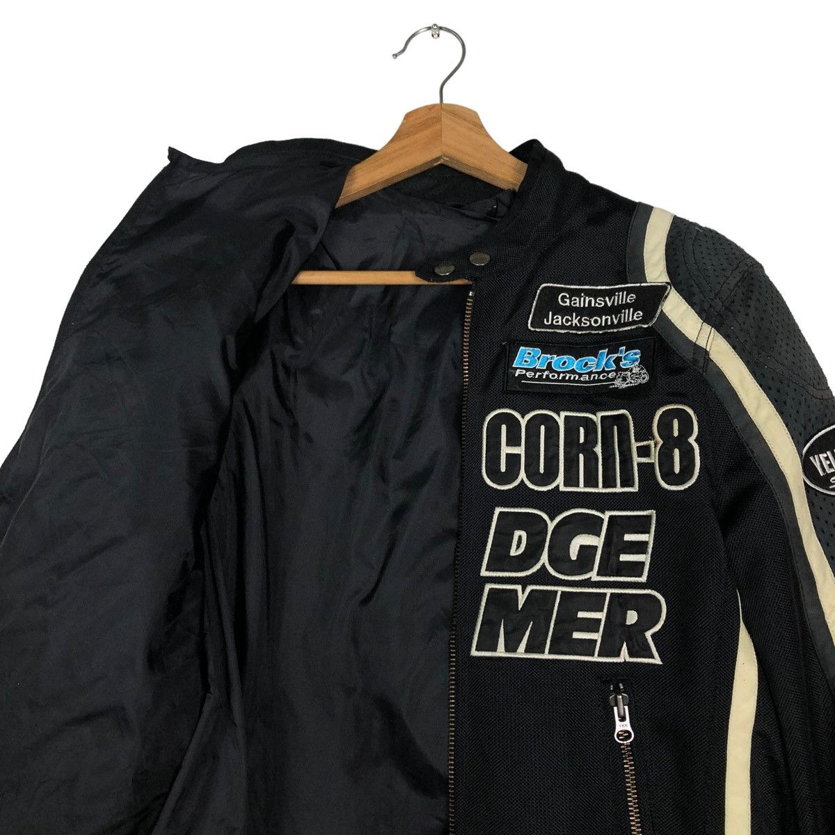 🔥VINTAGE BIKER RACING JACKET YELLOW CORN SLEDGE HAMMER