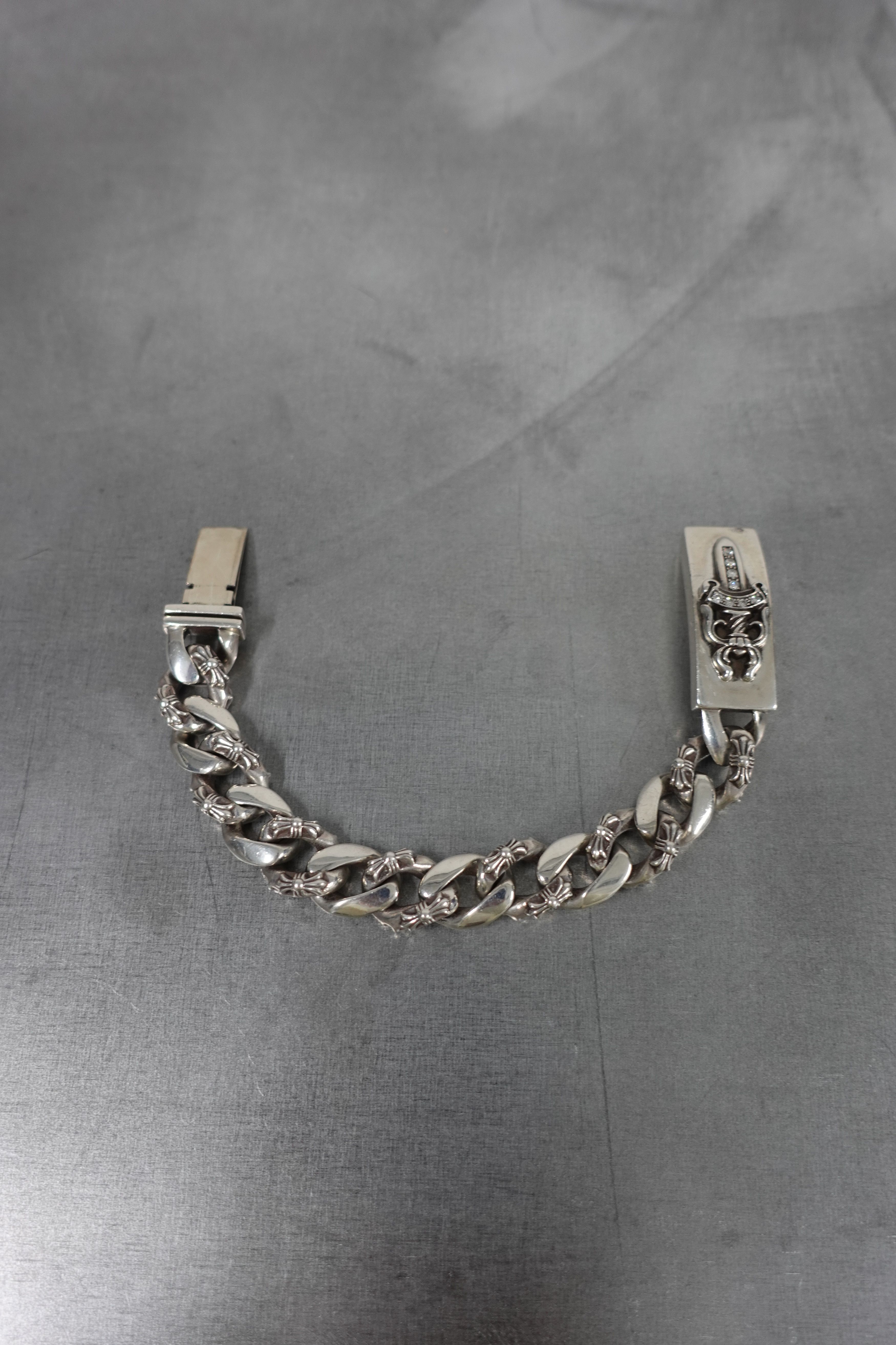 Chrome Hearts CHROME HEARTS PAVE DIAMOND DAGGER BRACELET FANCY LINK Size ONE SIZE - 4 Thumbnail