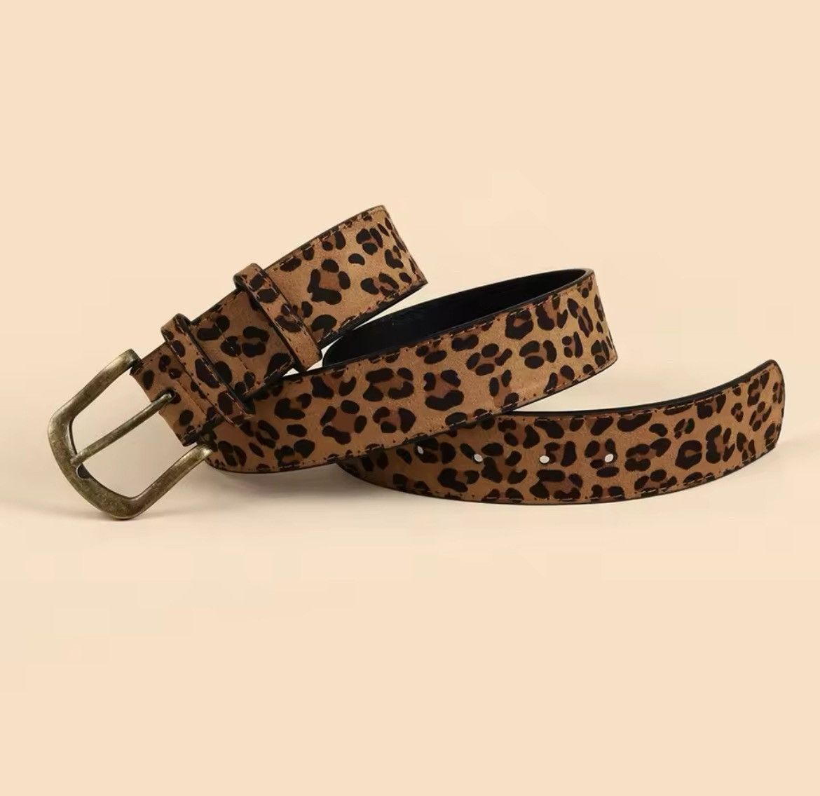 Japanese Brand 2000s leopard cheetah print belt Size 32 - 5 Thumbnail