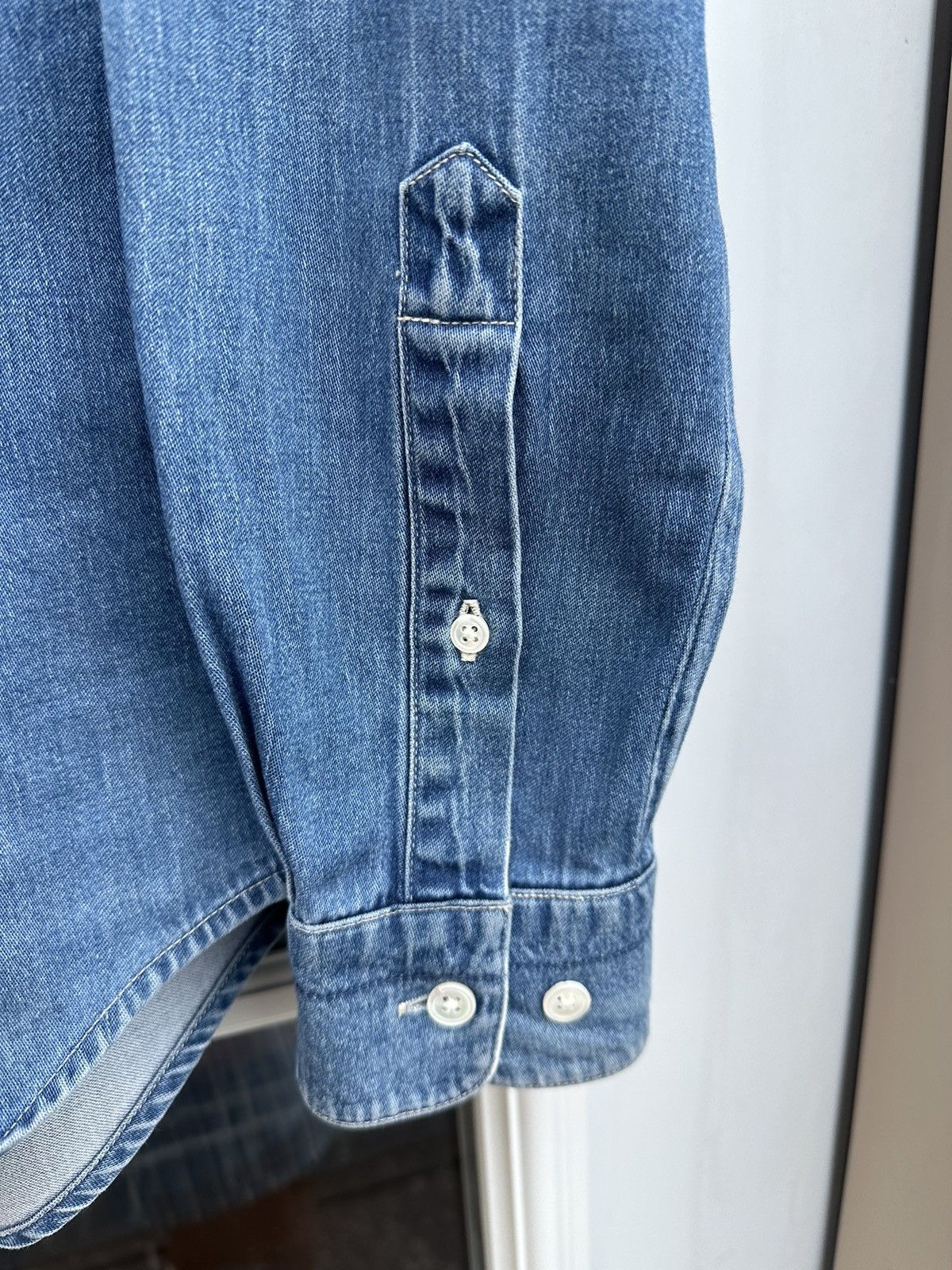 Acne Studios Acne Studios Bleached Denim Western Pocket Shirt Size US S / EU 44-46 / 1 - 7 Thumbnail